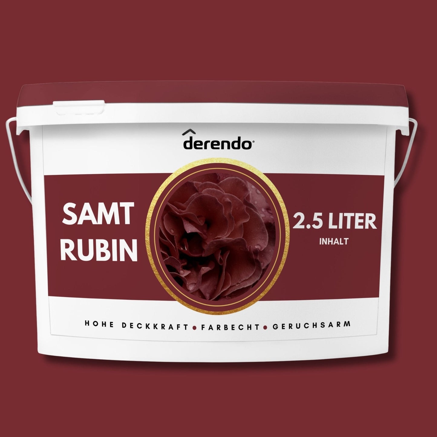 Derendo Exklusive Wandfarbe Samt Rubin - 4251604928528 - Derendo