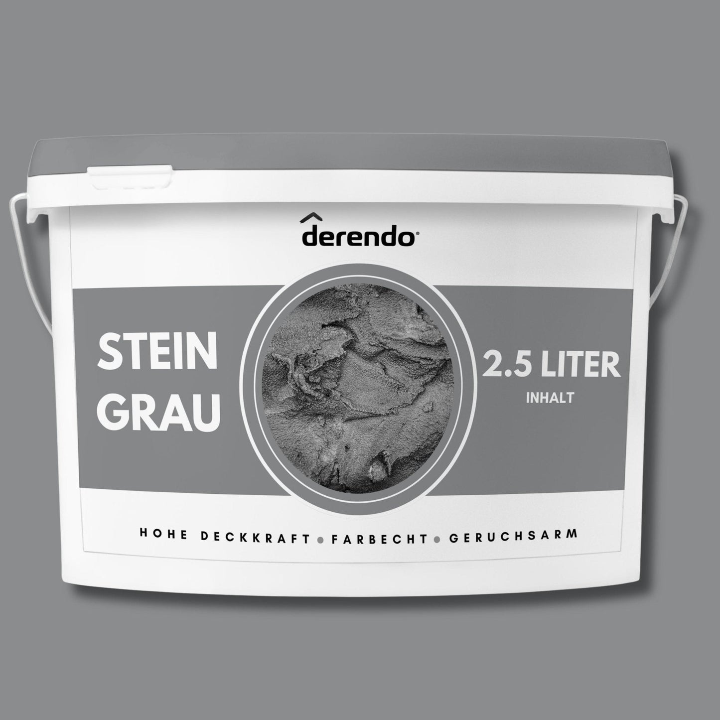 Derendo Exklusive Wandfarbe Steingrau in 5l – Produktbild von Derendo