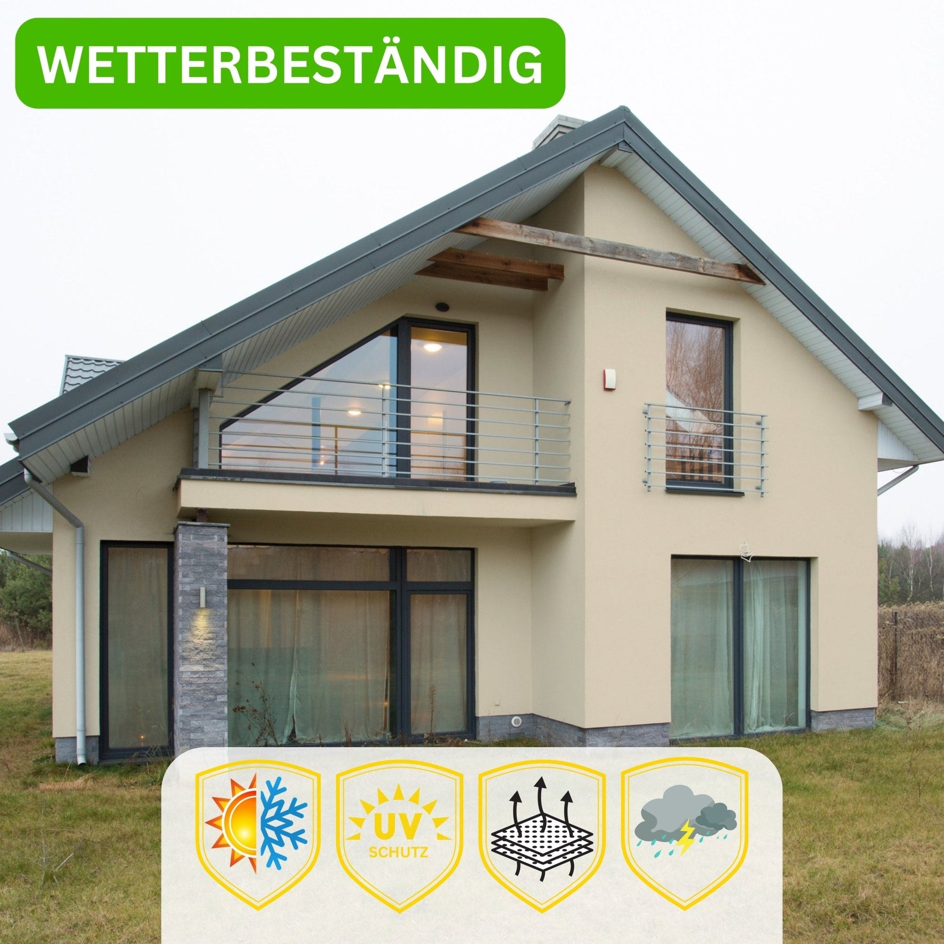 Derendo Fassadenfarbe Cremefarben mit ULTRA Wetterschutz und Abperleffekt - 4251604914835 - Derendo