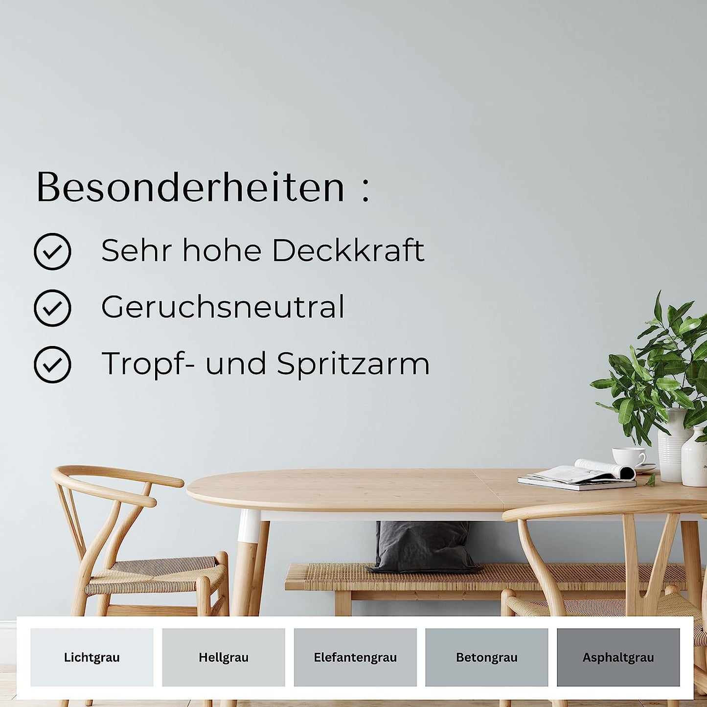 Fühl Dich Wohl Wandfarbe Lichtgrau - 4251604911056 - Derendo
