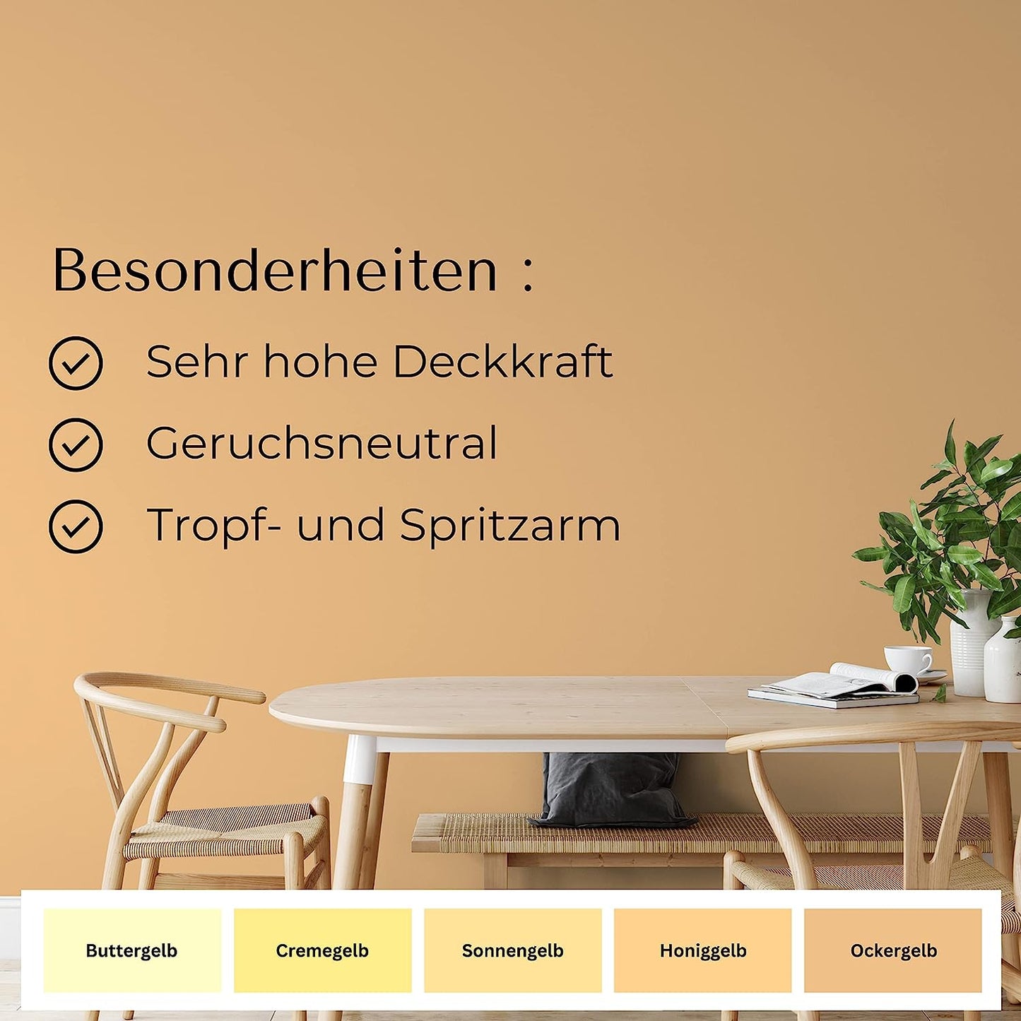 Fühl Dich Wohl Wandfarbe Ockergelb - 4251604902238 - Derendo