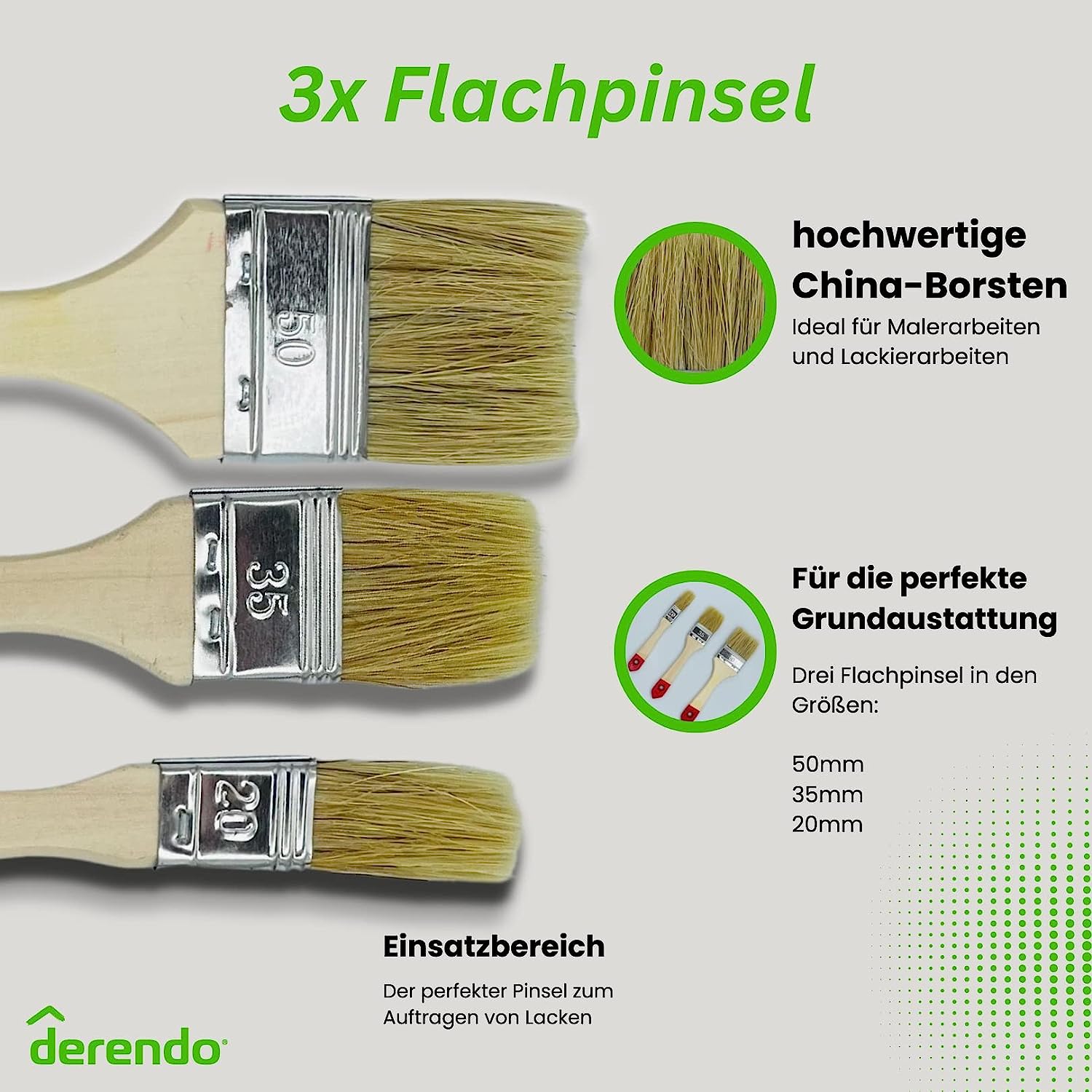 10 - teiliges Pinsel Set - 4251604915955 - Derendo