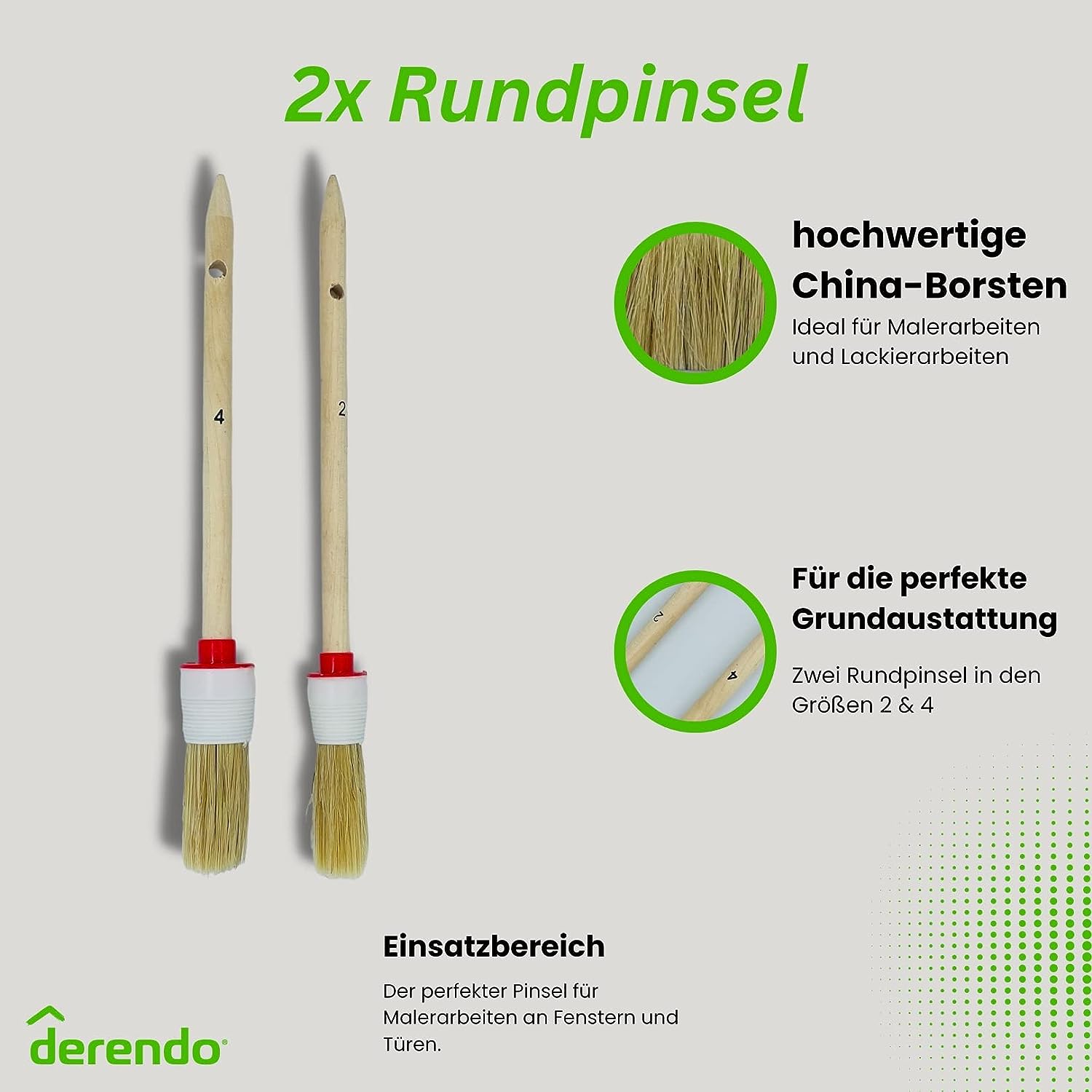 10 - teiliges Pinsel Set - 4251604915955 - Derendo