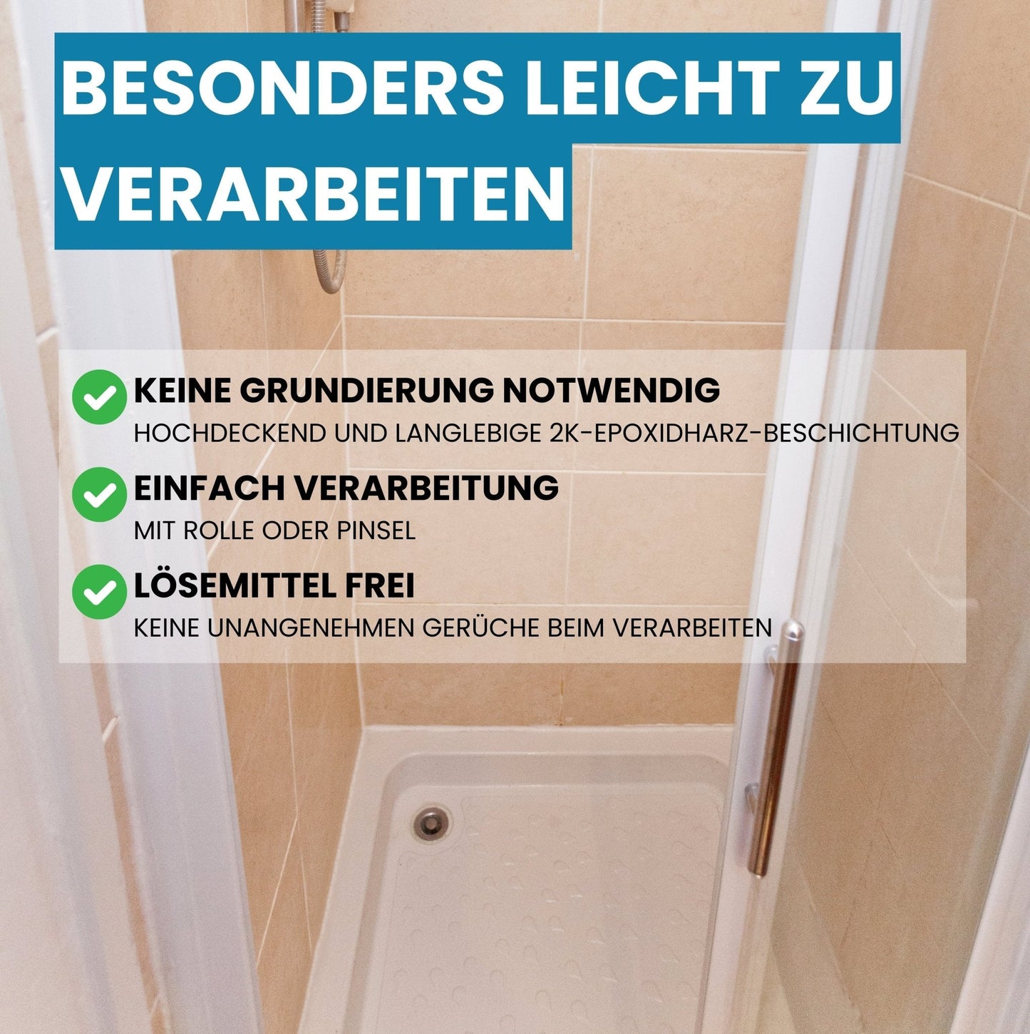 2K Badewannenlack weiß - RAL 9010 in 1.0 kg – Produktbild von Derendo