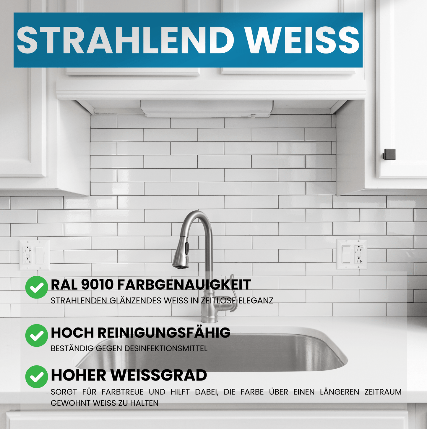 2K Fliesenlack weiß - RAL9010 in 2.5 kg – Produktbild von Derendo