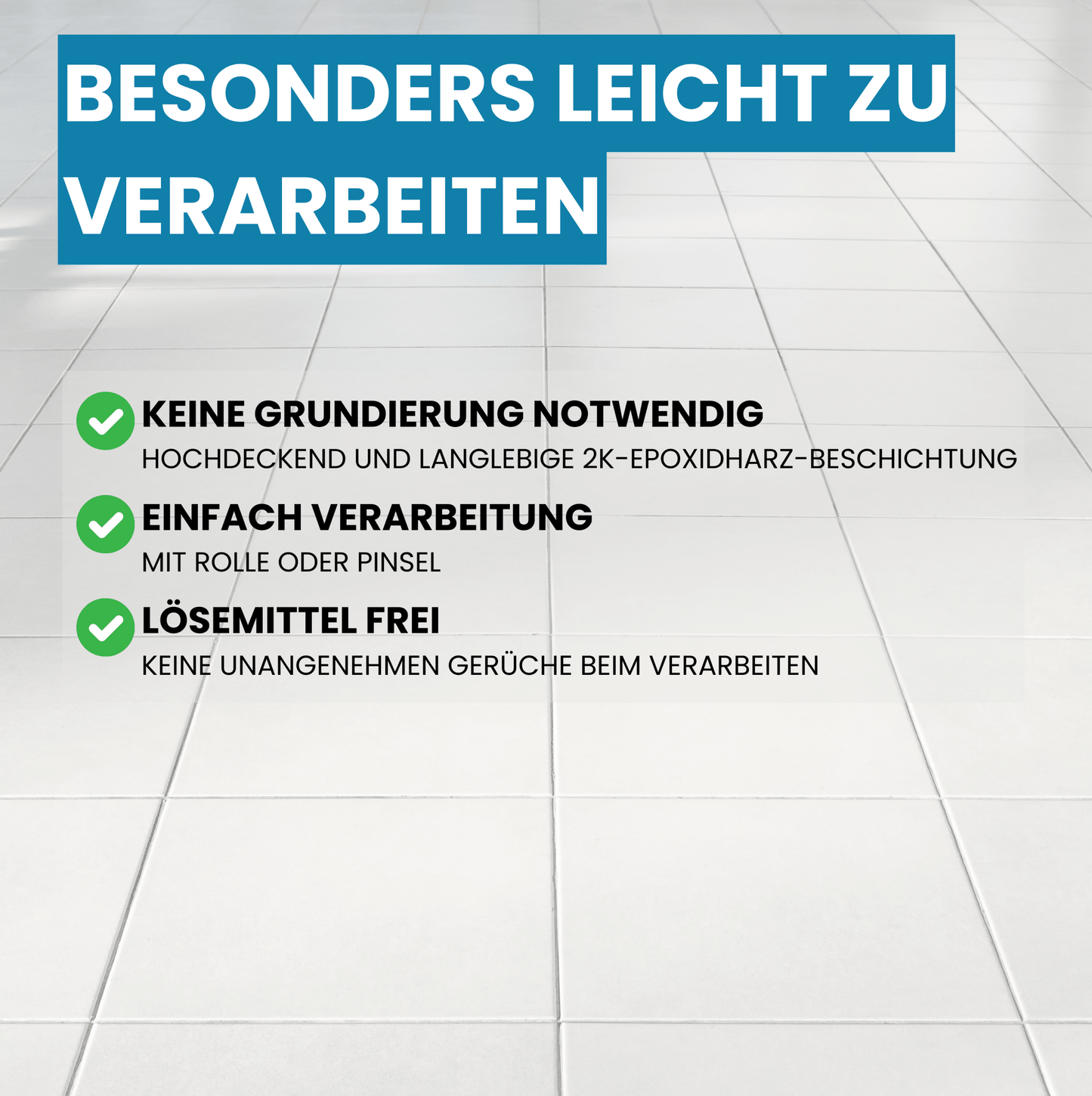 2K Fliesenlack weiß - RAL9010 in 2.5 kg – Produktbild von Derendo