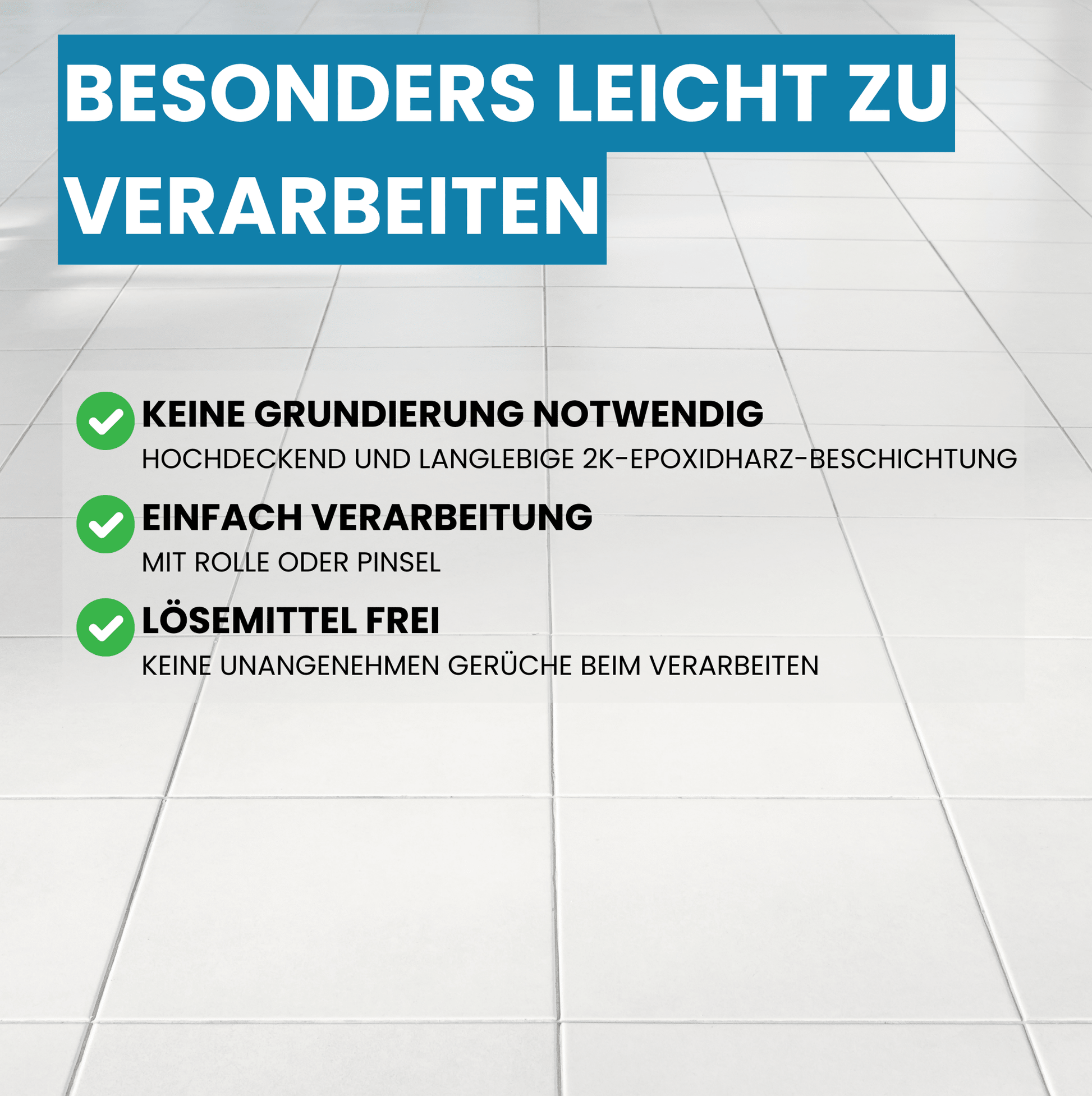 2K Fliesenlack weiß - RAL9010 in 2.5 kg – Produktbild von Derendo