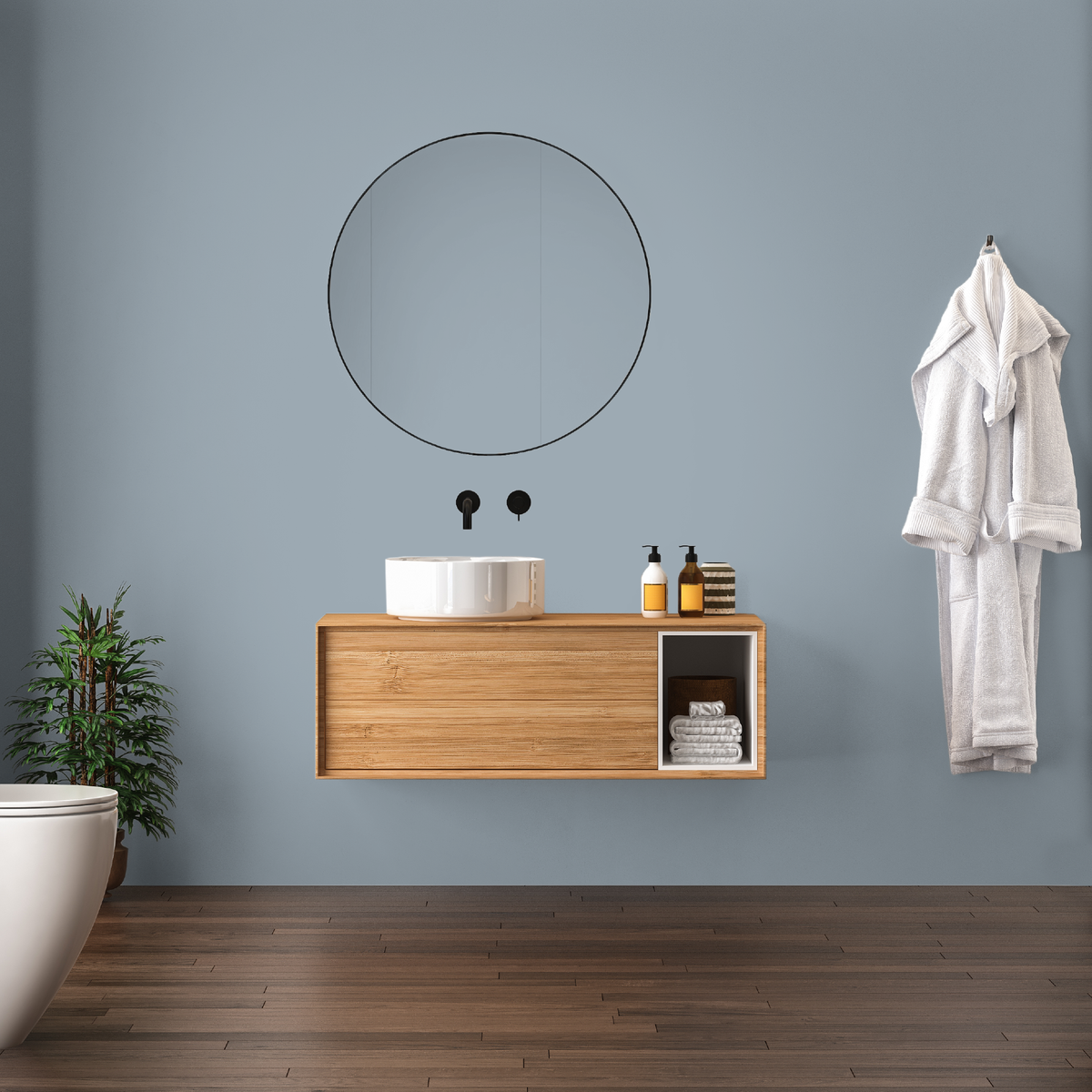 Derendo Exklusive Wandfarbe Nebelblau