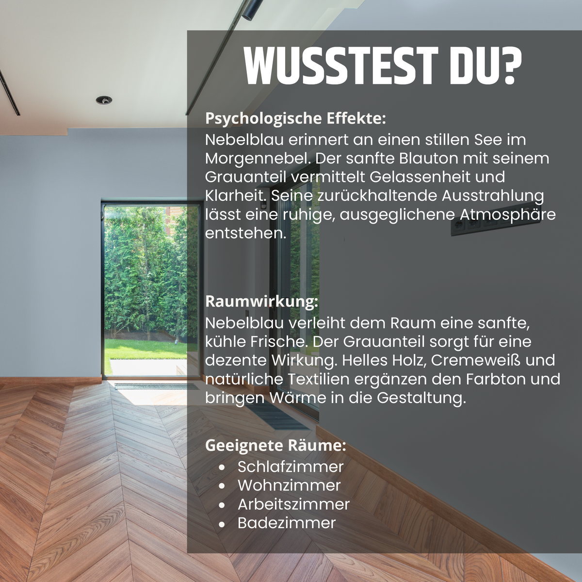 Derendo Exklusive Wandfarbe Nebelblau