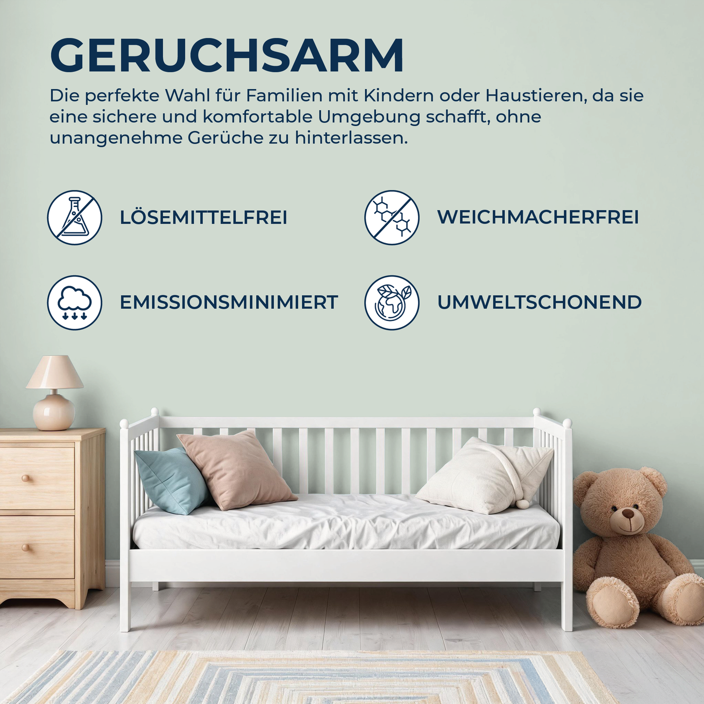 Derendo Wandfarbe Latexfarbe Salbeigrün Matt abwaschbar