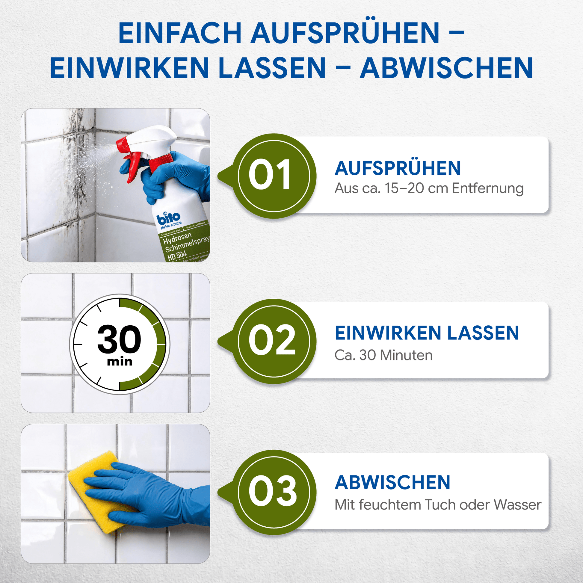 Bito Hydrosan® Profi Schimmelspray – Effektiver Schimmelentferner mit Chlor in – Produktbild von Derendo