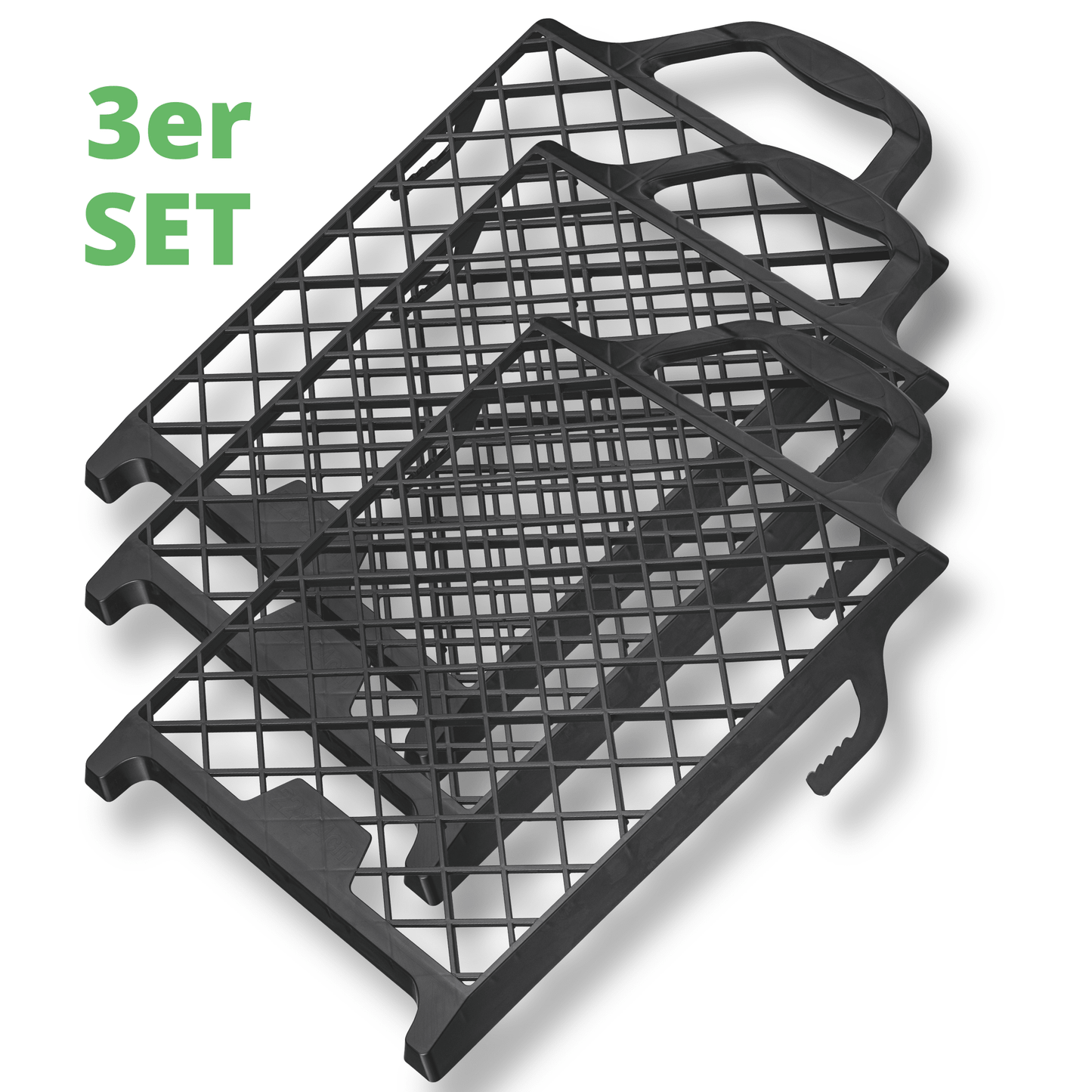 Derendo® Abstreifgitter Kunststoff 29 × 27 cm – schwarz, mit Haken in 1 Stück – Produktbild von Derendo