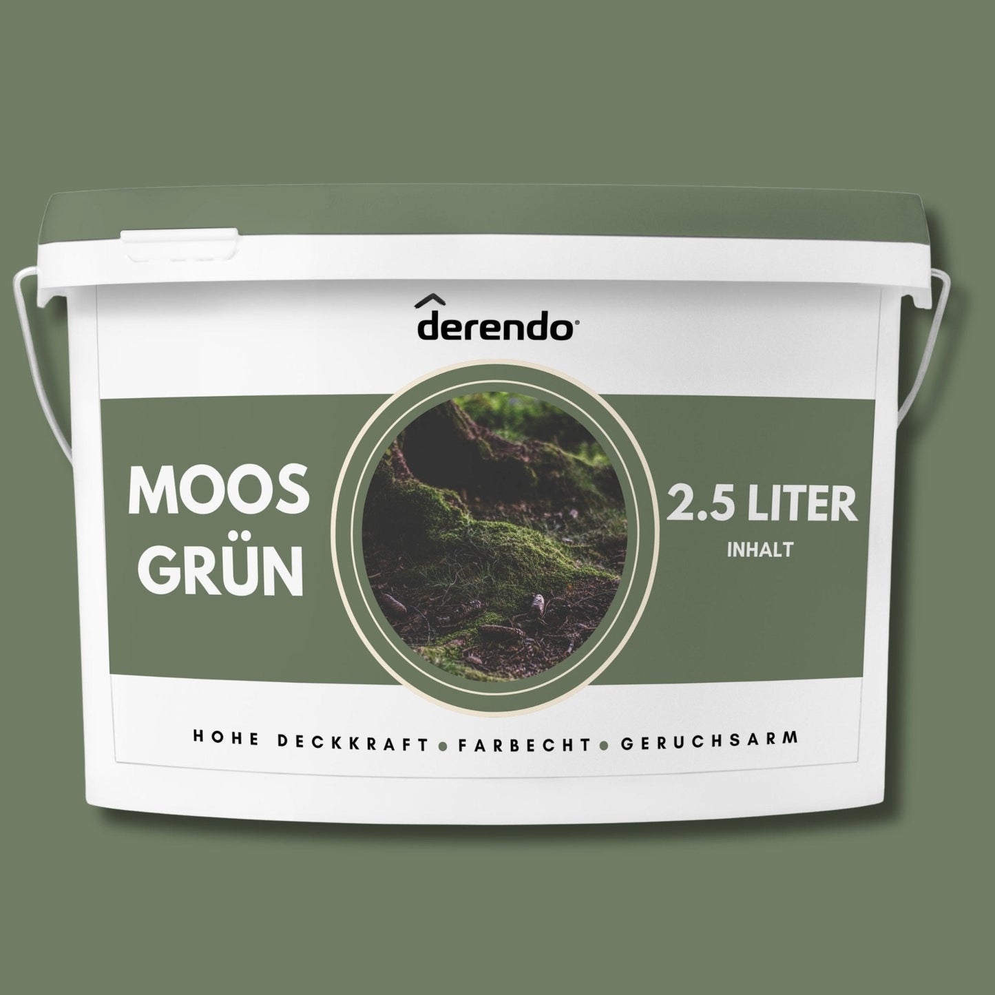 Derendo Exklusive Wandfarbe Moos Grün in 5l – Produktbild von Derendo