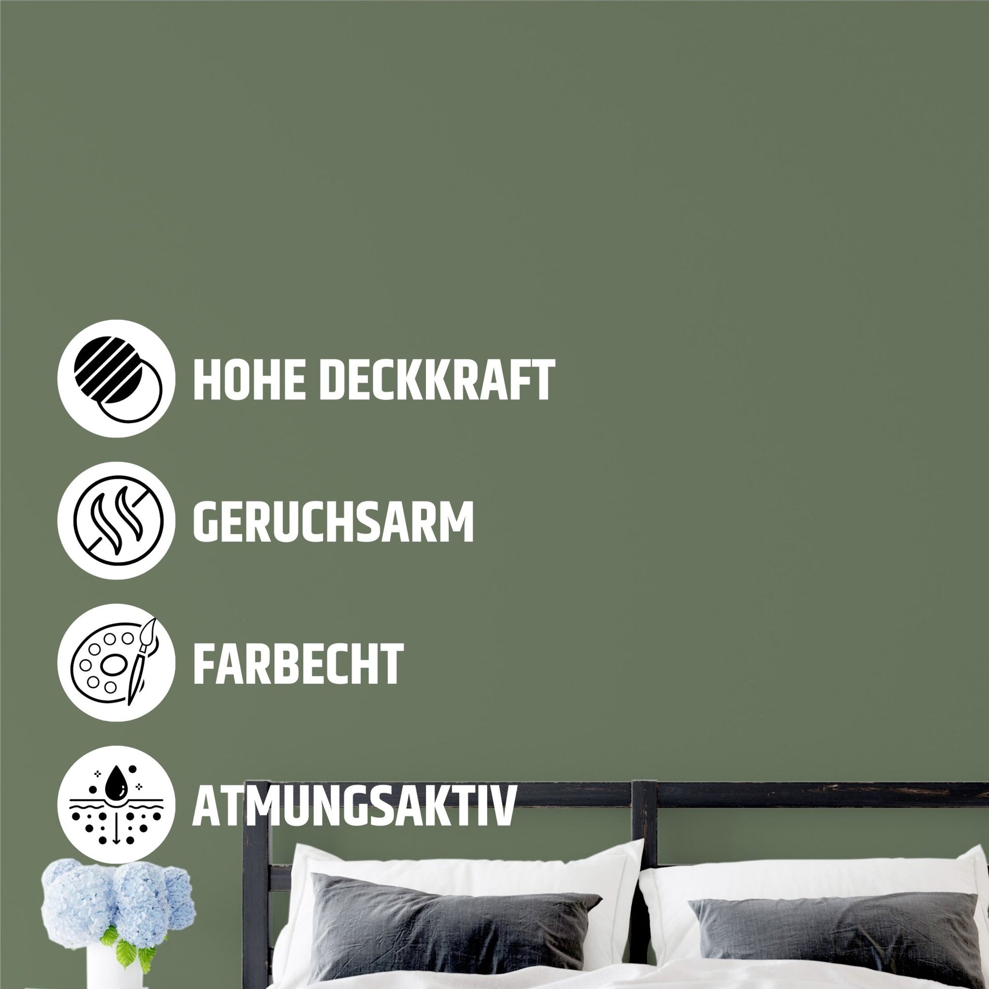 Derendo Exklusive Wandfarbe Moos Grün - 4251604928405 - Derendo