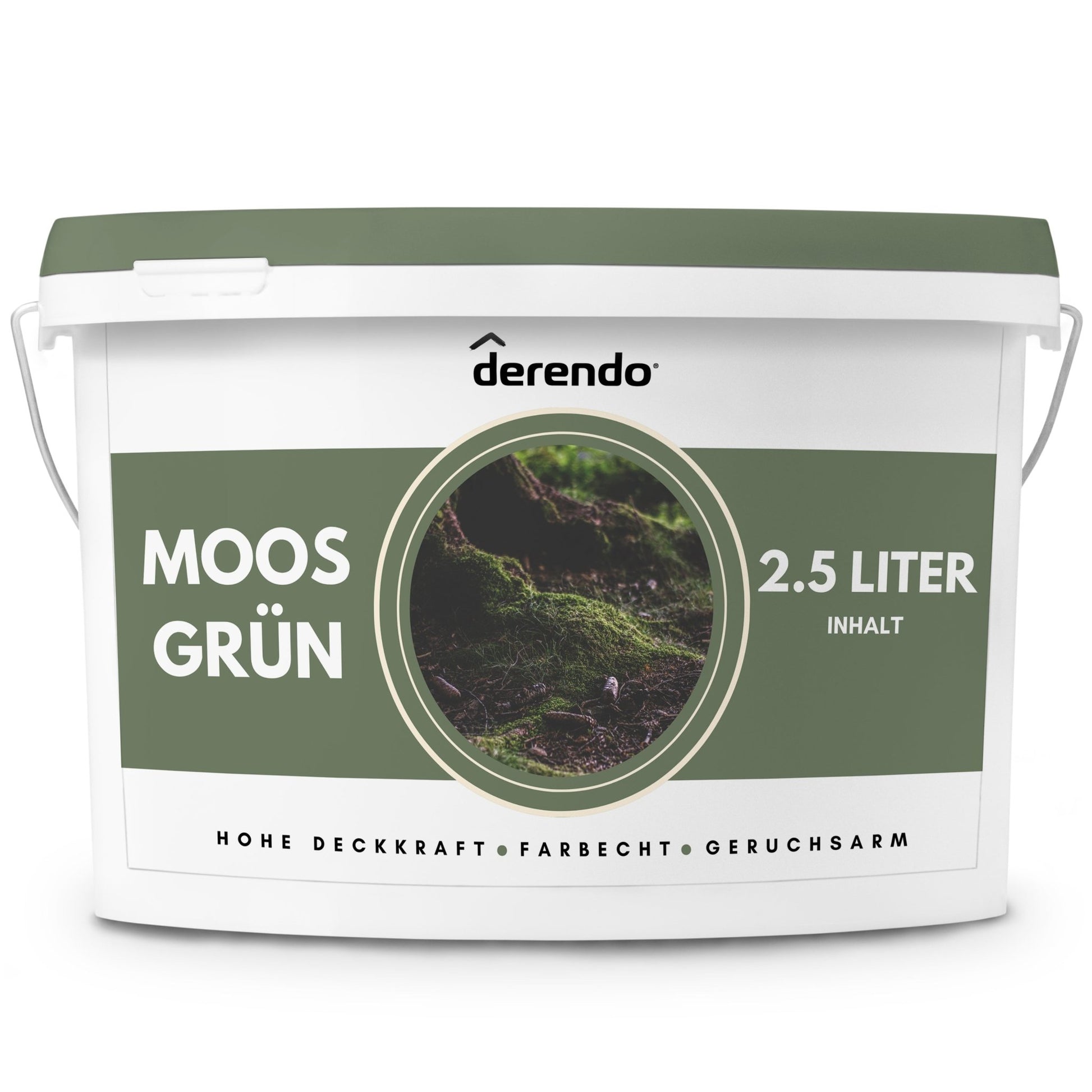 Derendo Exklusive Wandfarbe Moos Grün - 4251604928405 - Derendo