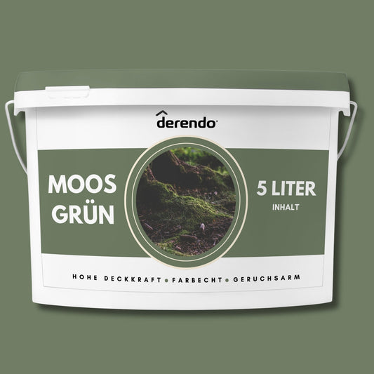 Derendo Exklusive Wandfarbe Moos Grün - 4251604928429 - Derendo