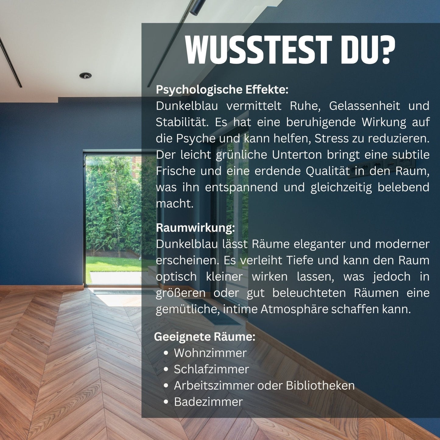 Derendo Exklusive Wandfarbe Nachtblau in 5l – Produktbild von Derendo