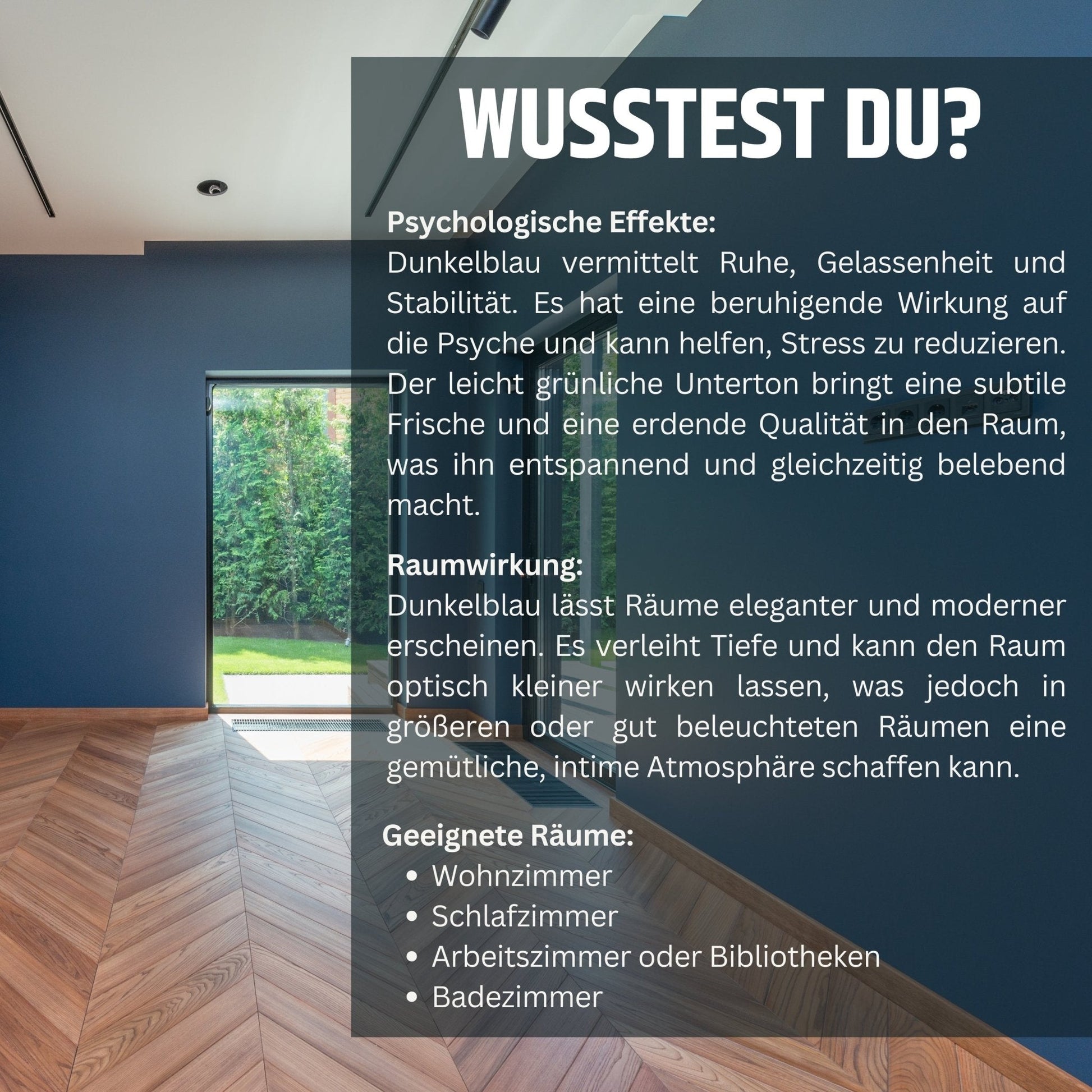 Derendo Exklusive Wandfarbe Nachtblau in 5l – Produktbild von Derendo