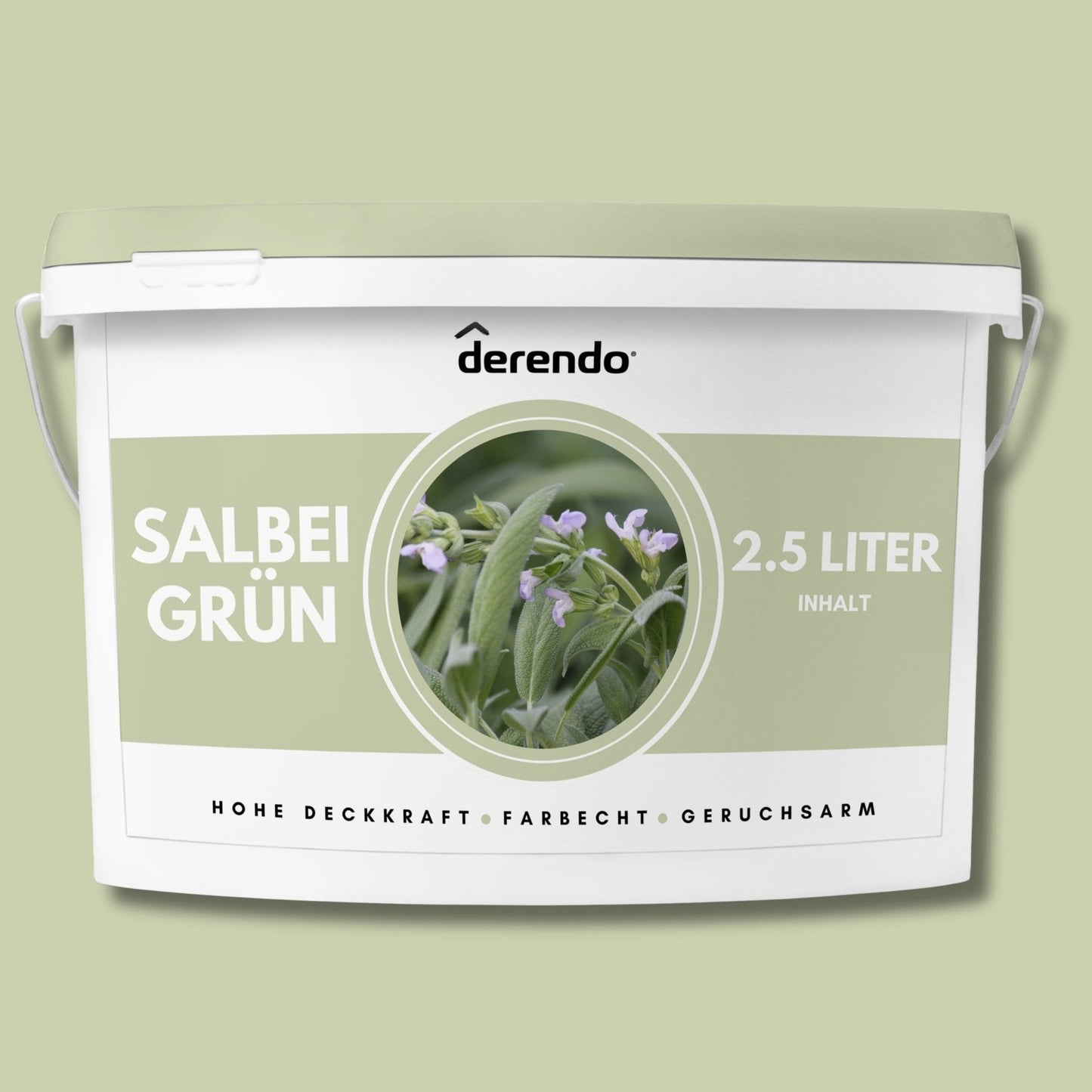 Derendo Exklusive Wandfarbe Salbei grün - 4251604928702 - Derendo