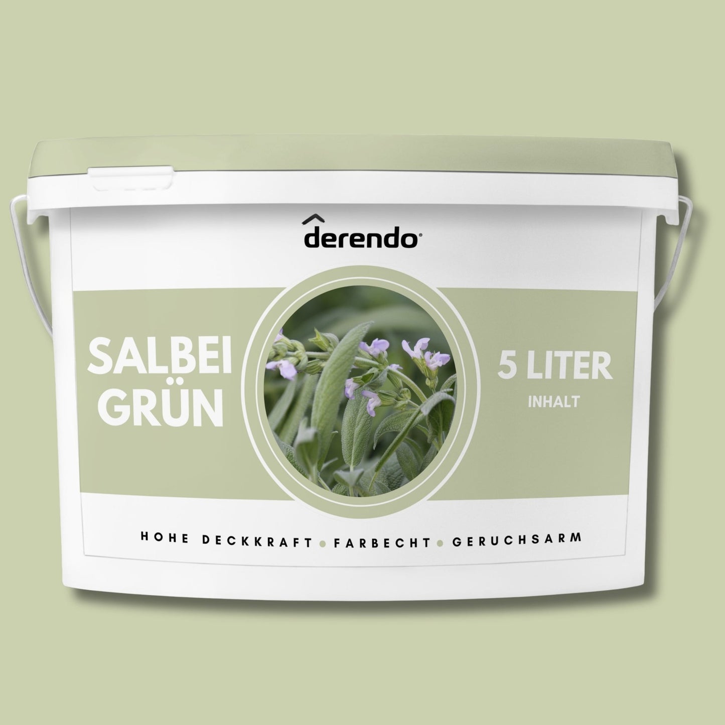 Derendo Exklusive Wandfarbe Salbei grün - 4251604928726 - Derendo