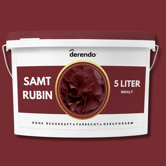 Derendo Exklusive Wandfarbe Samt Rubin - 4251604928542 - Derendo
