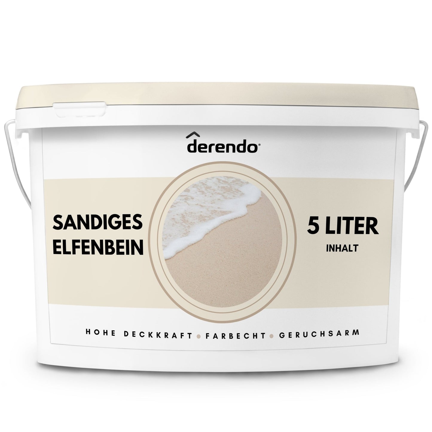 Derendo Exklusive Wandfarbe Sandiges Elfenbein - 4251604928306 - Derendo