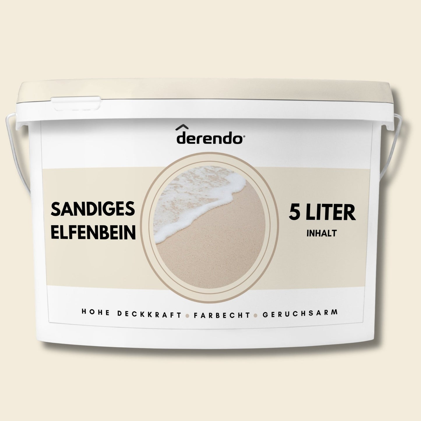 Derendo Exklusive Wandfarbe Sandiges Elfenbein - 4251604928306 - Derendo