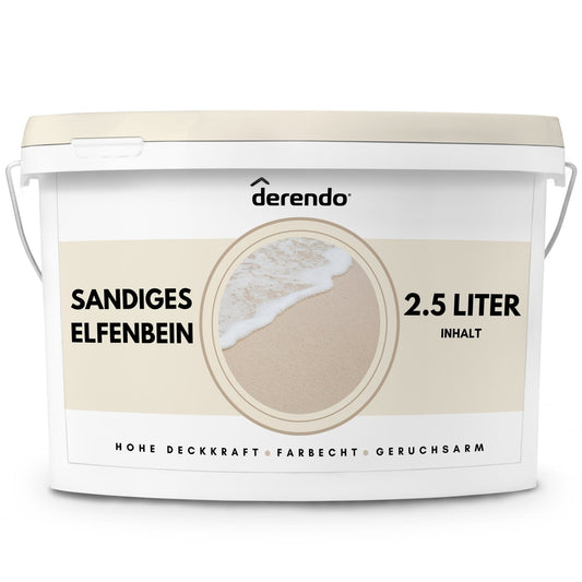 Derendo Exklusive Wandfarbe Sandiges Elfenbein - 4251604928283 - Derendo