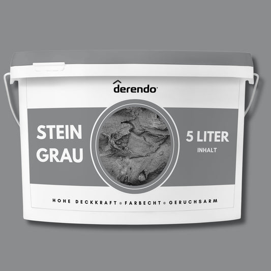 Derendo Exklusive Wandfarbe Steingrau - 4251604928788 - Derendo