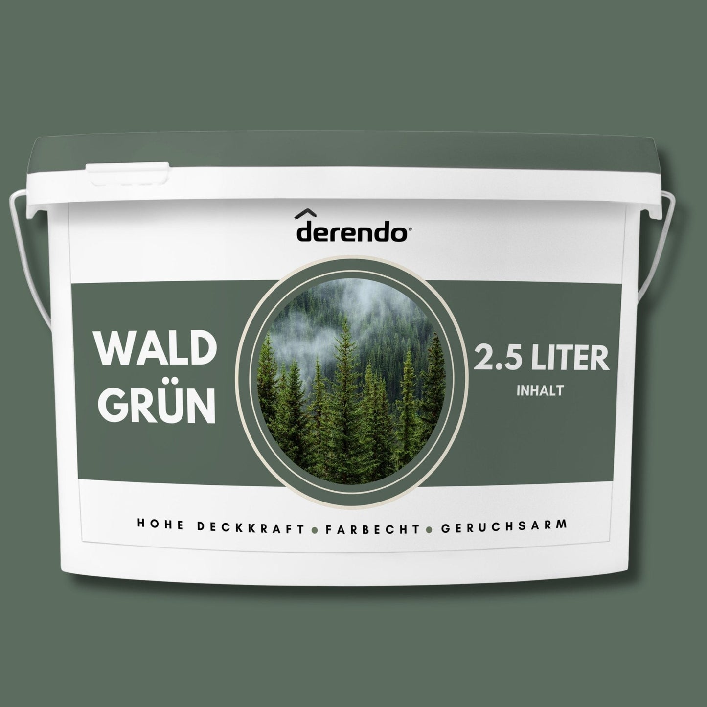 Derendo Exklusive Wandfarbe Waldgrün in 5l – Produktbild von Derendo