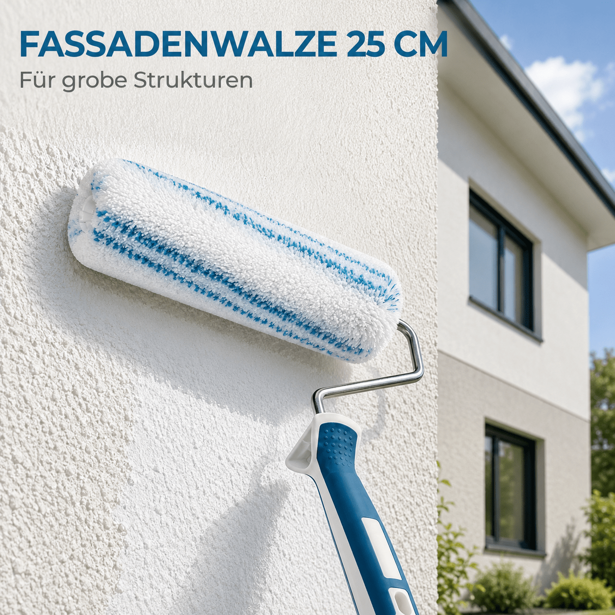 Derendo® Farbwalze Durotex 25 cm – für grobes Mauerwerk & strukturierte Fassaden in – Produktbild von Derendo