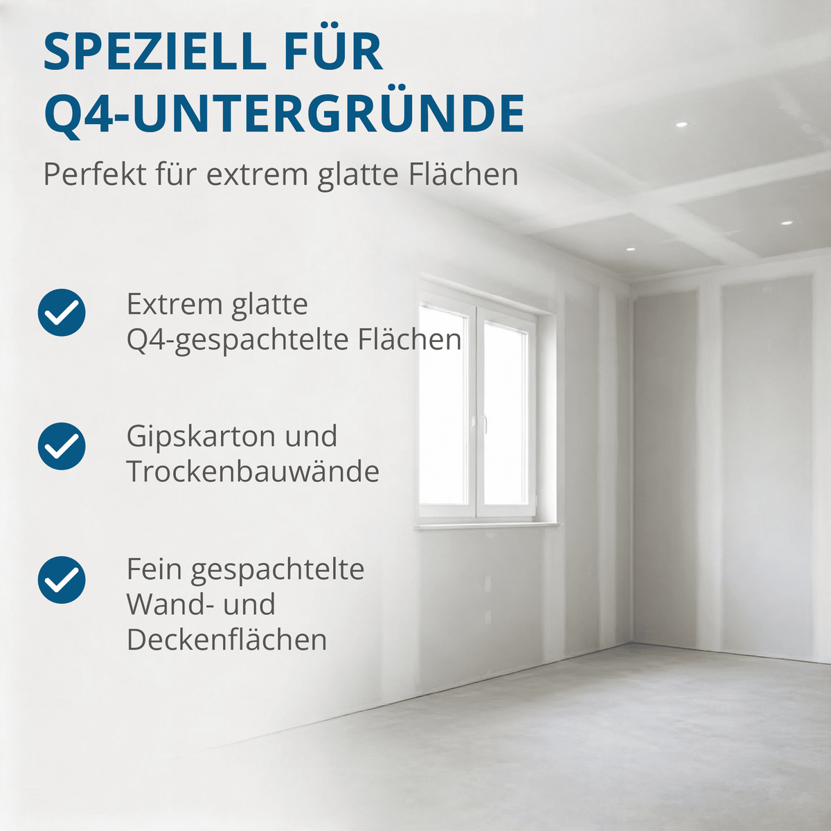 Derendo® Farbwalze Planotex Q4 25 cm – flusenfrei & nahezu strukturfrei für glatte Wände Großflächenwalze in – Produktbild von Derendo