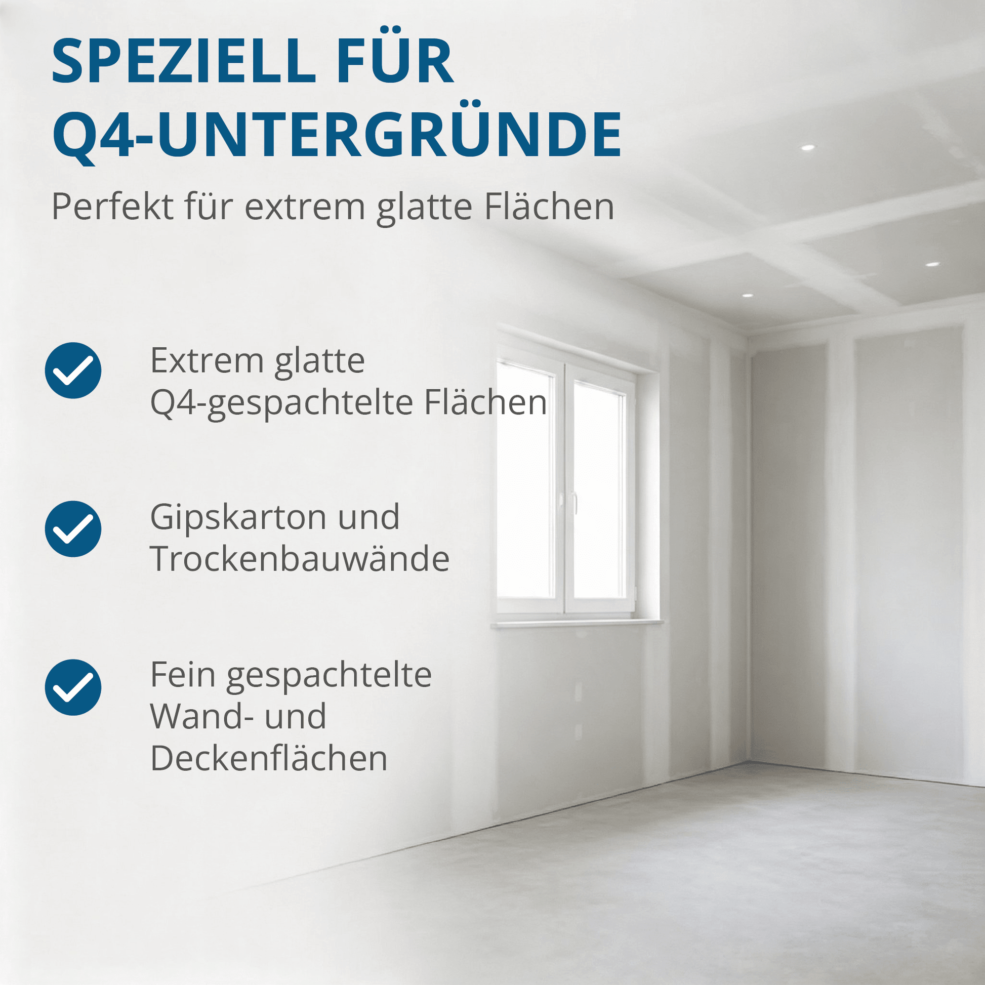 Derendo® Farbwalze Planotex Q4 25 cm – flusenfrei & nahezu strukturfrei für glatte Wände Großflächenwalze in – Produktbild von Derendo