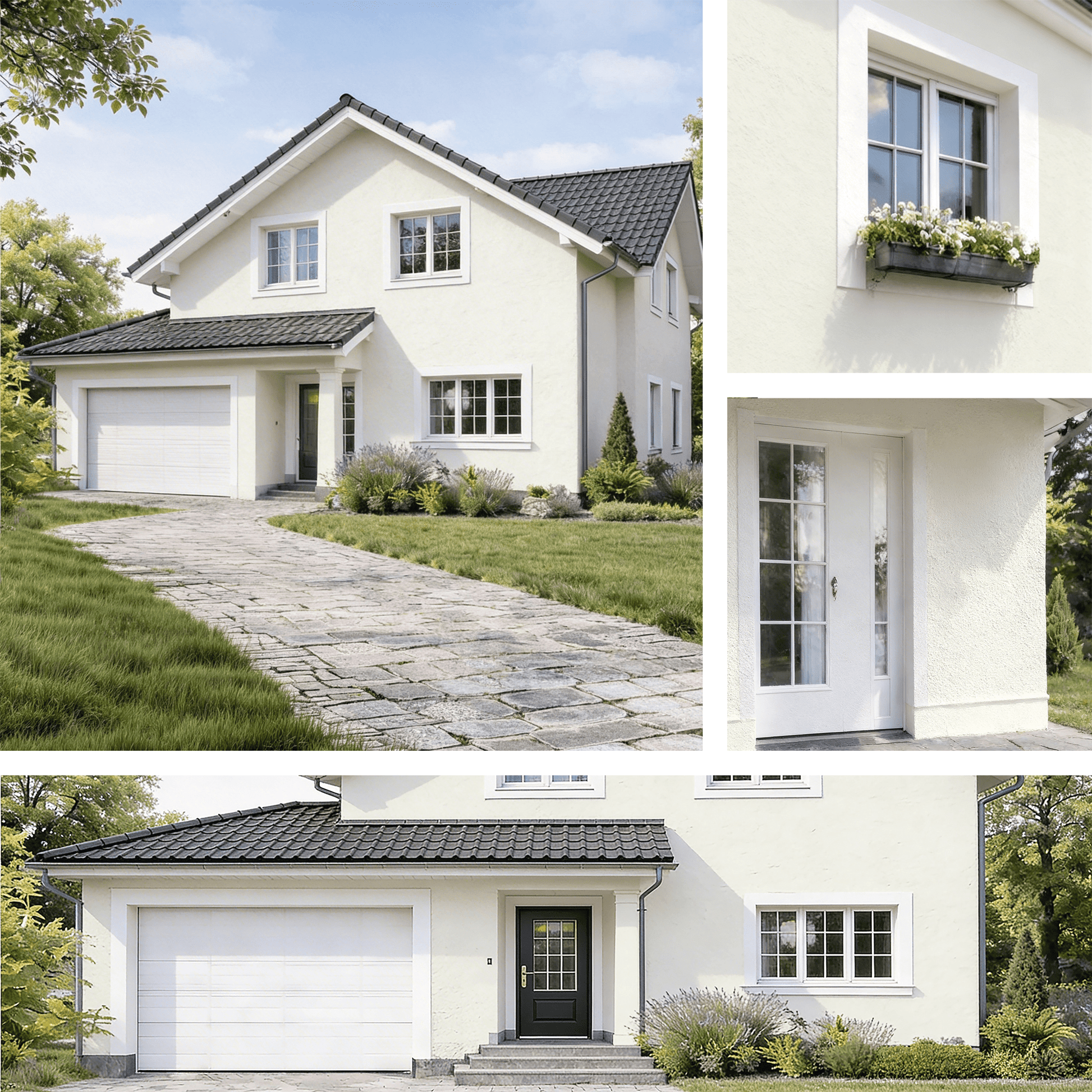 Derendo Fassadenfarbe Altweiss mit ULTRA Wetterschutz und Abperleffekt in 1 Liter – Produktbild von Derendo