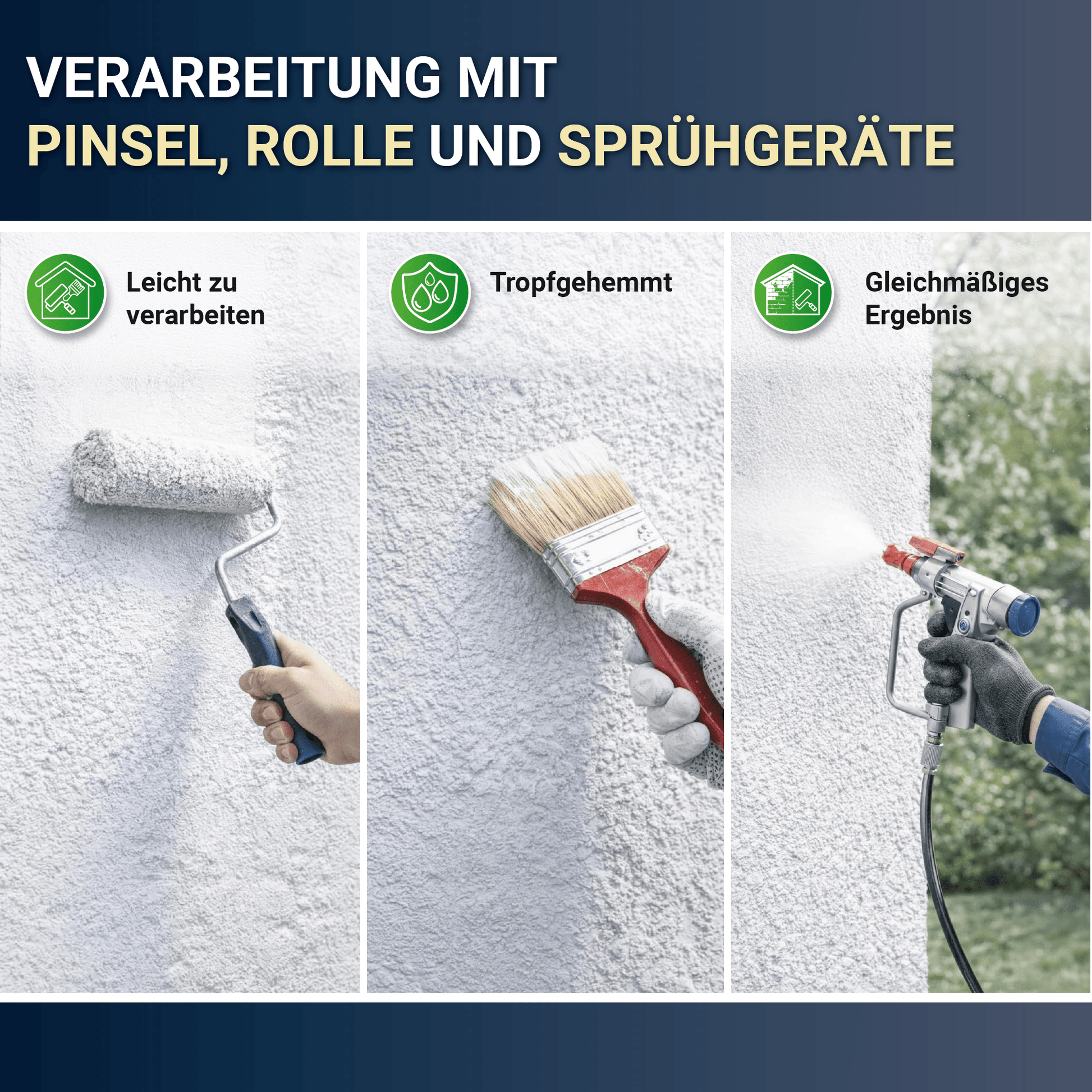 Derendo Fassadenfarbe Babyblau mit ULTRA Wetterschutz und Abperleffekt in 10L – Produktbild von Derendo