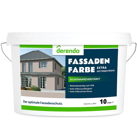 Derendo Fassadenfarbe Cappuccino mit EXTRA Wetterschutz - 4251604914064 - Derendo