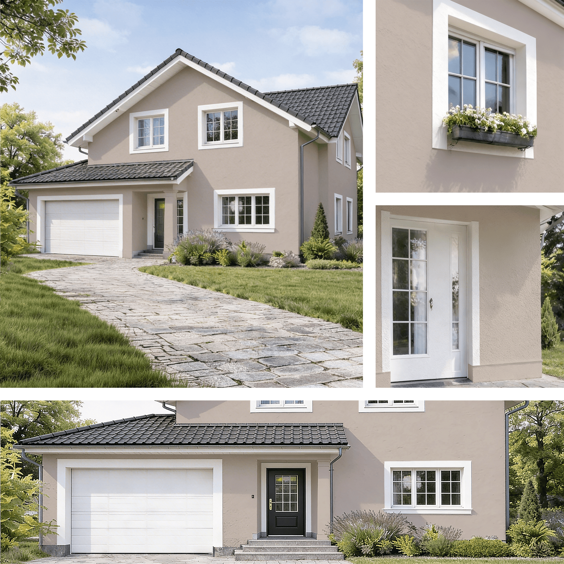 Derendo Fassadenfarbe Cappuccino mit ULTRA Wetterschutz und Abperleffekt in 10L – Produktbild von Derendo