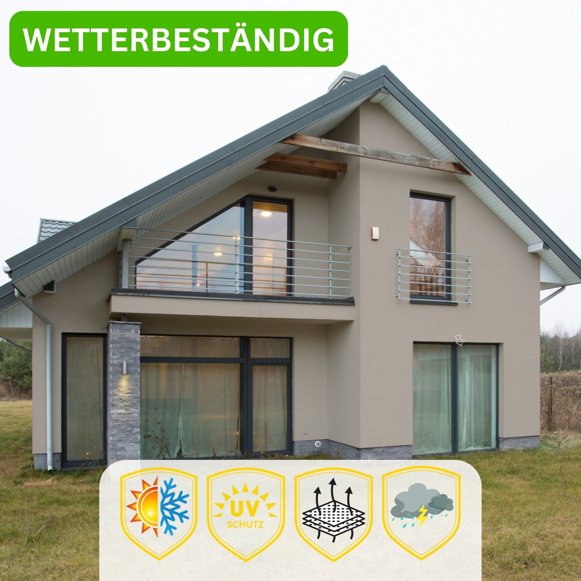 Derendo Fassadenfarbe Cappuccino mit ULTRA Wetterschutz und Abperleffekt - 4251604914934 - Derendo