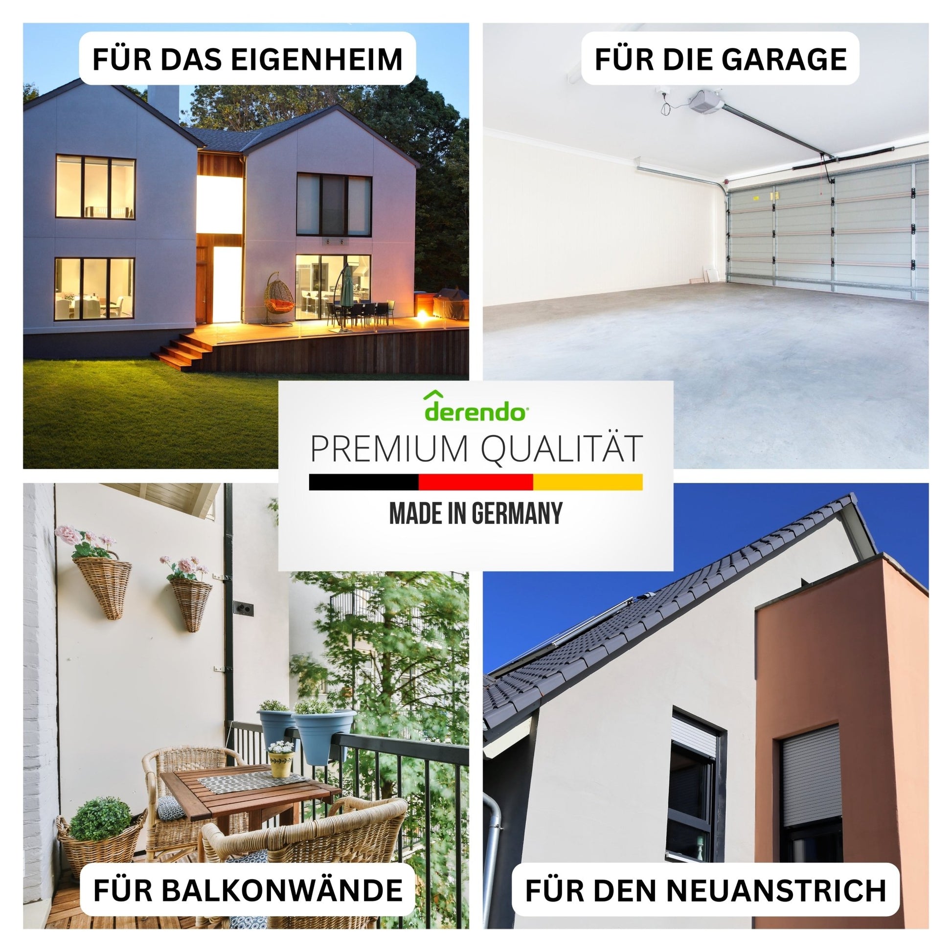 Derendo Fassadenfarbe Cappuccino mit ULTRA Wetterschutz und Abperleffekt - 4251604914934 - Derendo