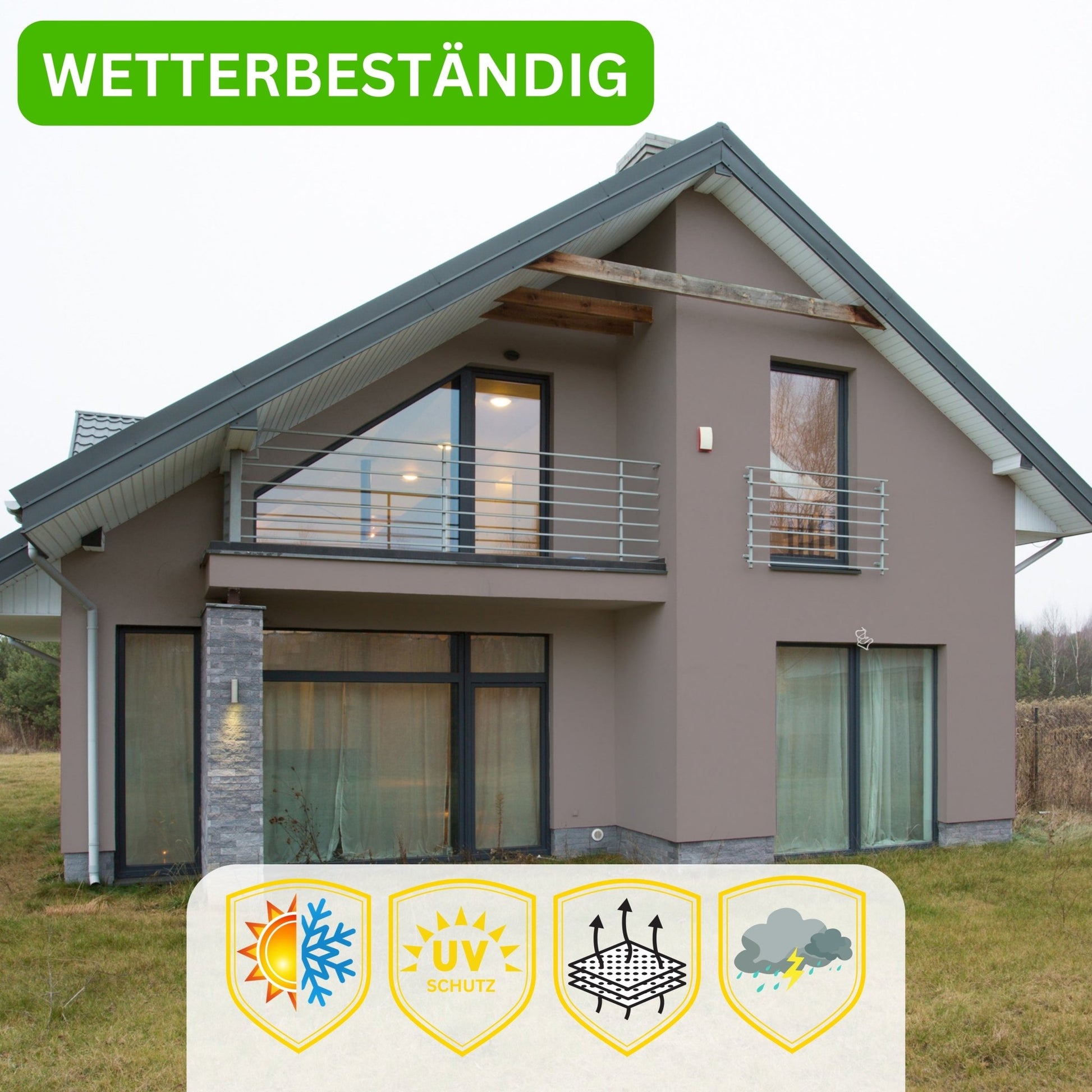 Derendo Fassadenfarbe Felsbraun mit ULTRA Wetterschutz und Abperleffekt - 4251604914910 - Derendo