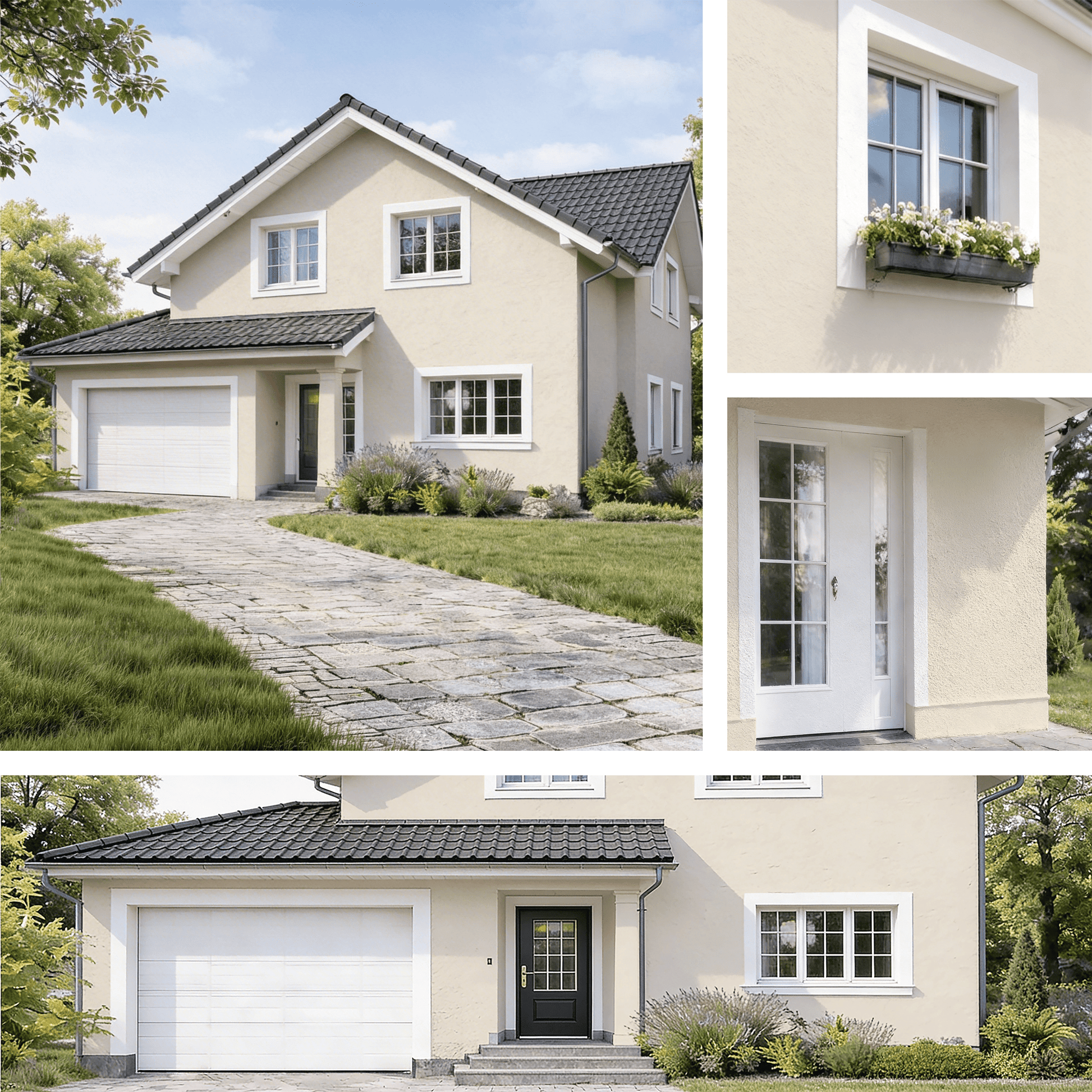 Derendo Fassadenfarbe Graubeige mit ULTRA Wetterschutz und Abperleffekt in 10L – Produktbild von Derendo