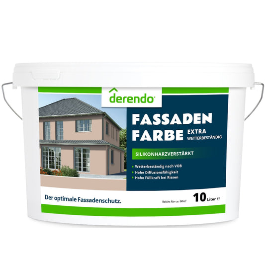 Derendo Fassadenfarbe Haselnuss mit EXTRA Wetterschutz - 4251604914088 - Derendo