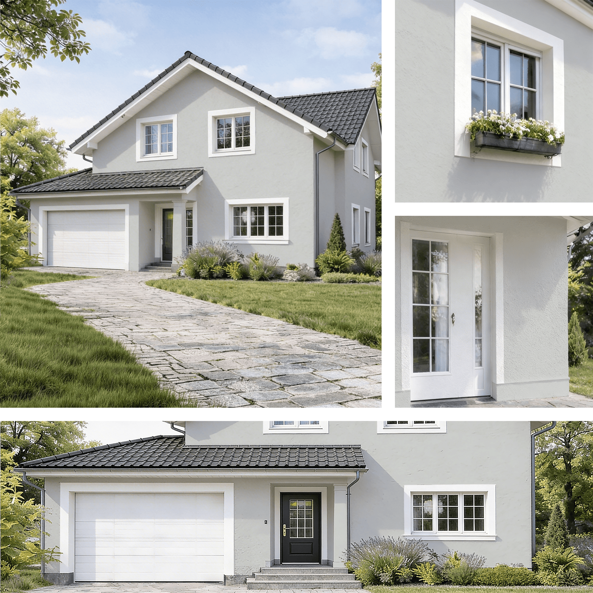 Derendo Fassadenfarbe Hellgrau mit ULTRA Wetterschutz und Abperleffekt in 10L – Produktbild von Derendo