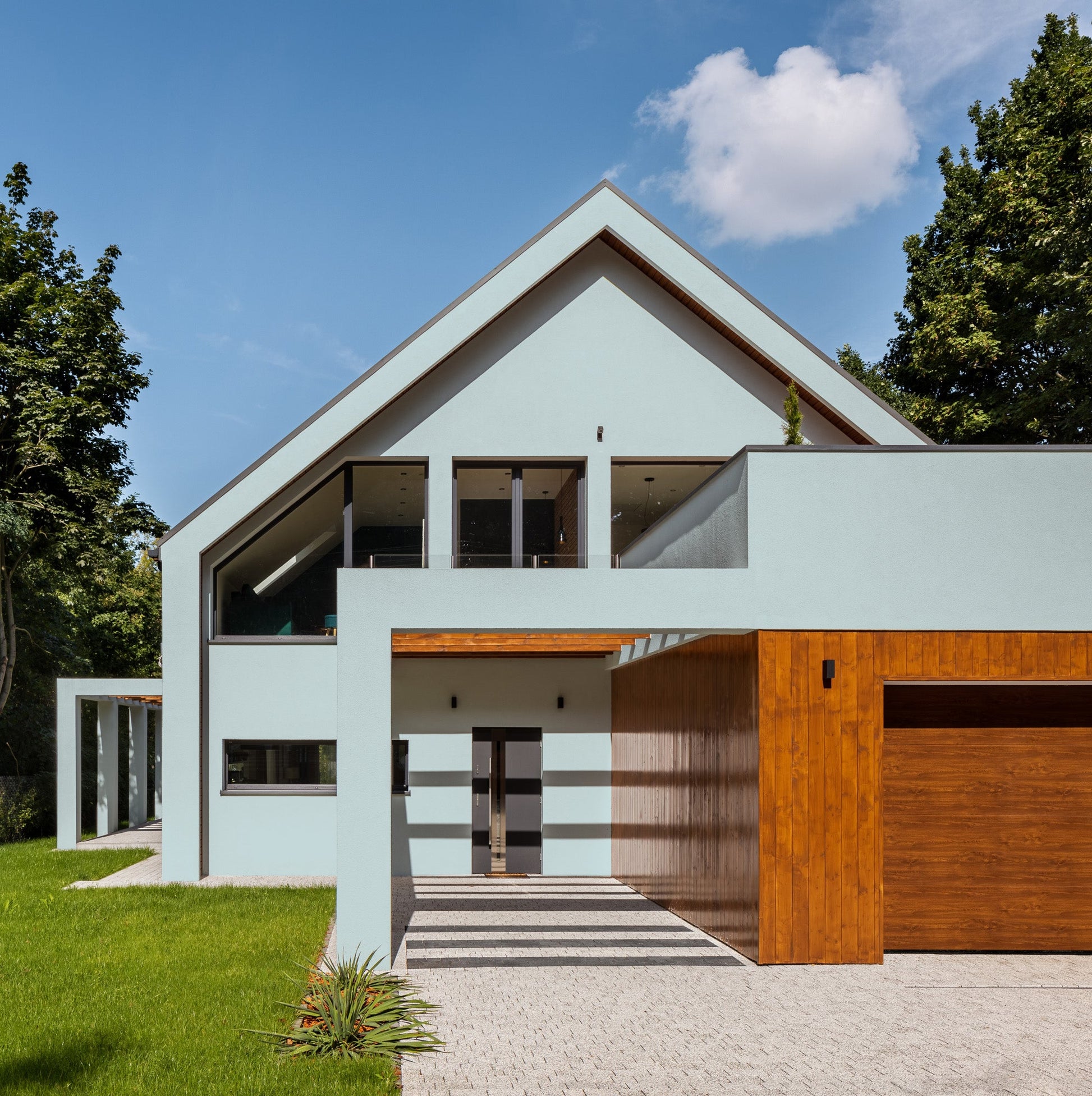 Derendo Fassadenfarbe Himmelblau mit ULTRA Wetterschutz und Abperleffekt - 4251604915917 - Derendo