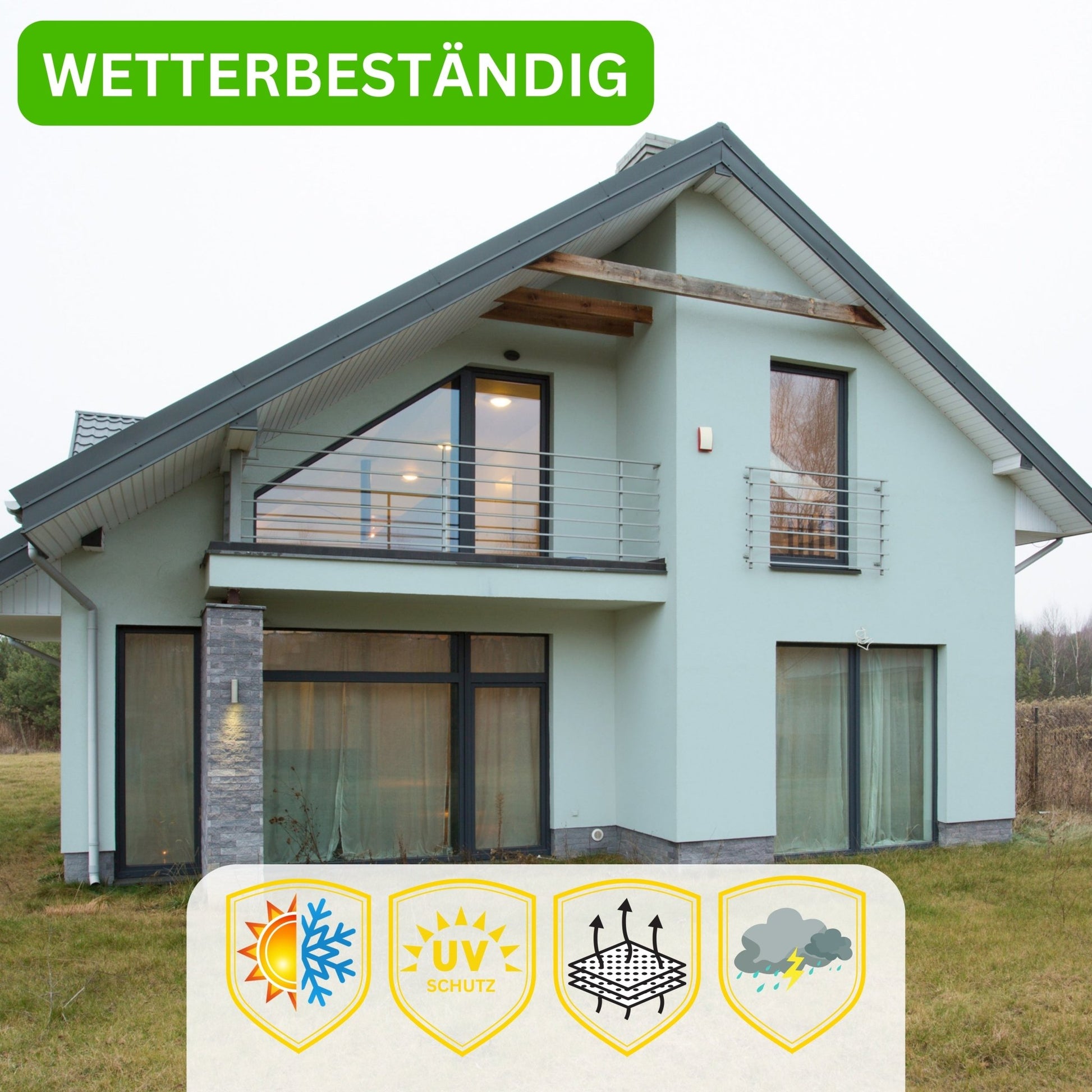 Derendo Fassadenfarbe Himmelblau mit ULTRA Wetterschutz und Abperleffekt - 4251604915917 - Derendo