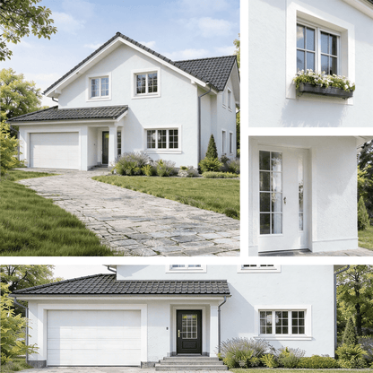 Derendo Fassadenfarbe Lichtgrau mit ULTRA Wetterschutz und Abperleffekt in 10L – Produktbild von Derendo