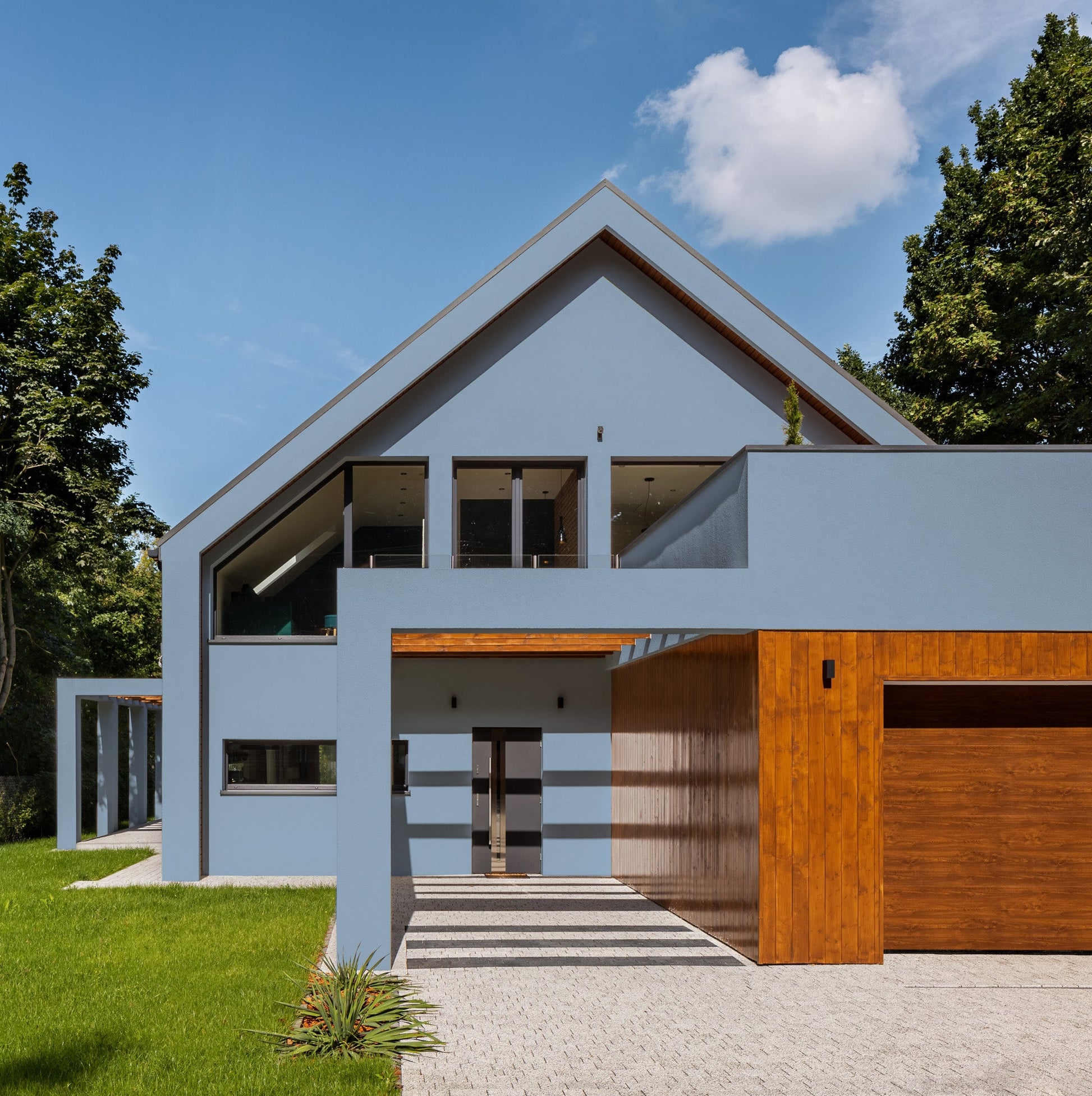 Derendo Fassadenfarbe Taubenblau mit ULTRA Wetterschutz und Abperleffekt - 4251604915931 - Derendo