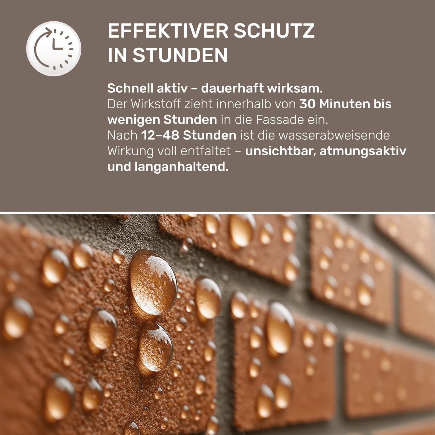 Derendo Fassadenschutzcreme Transparent – Farblose Imprägnierung für Ziegel, Klinker, Mauerwerk & Naturstein in 5l – Produktbild von Derendo