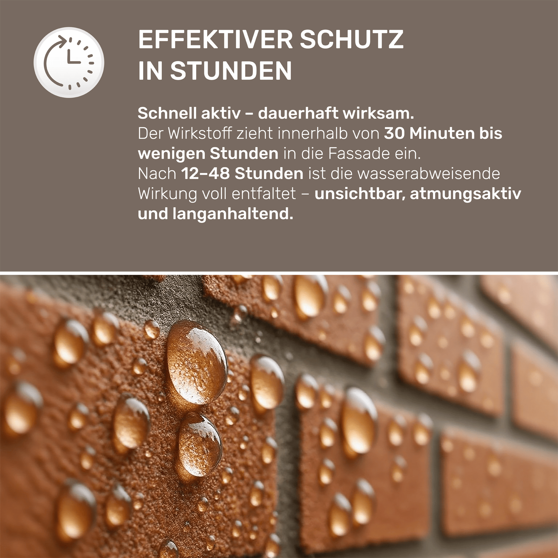 Derendo Fassadenschutzcreme Transparent – Farblose Imprägnierung für Ziegel, Klinker, Mauerwerk & Naturstein in 5l – Produktbild von Derendo