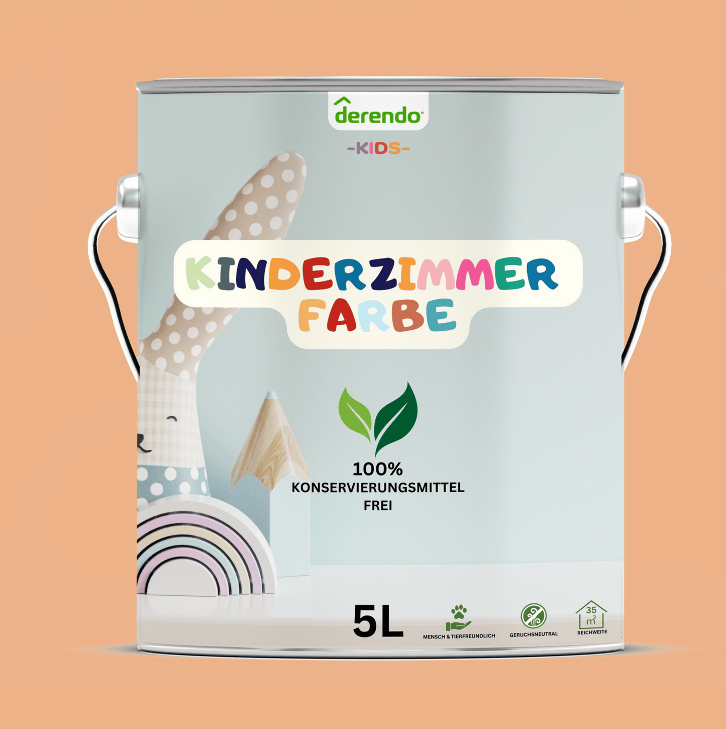 Derendo Kinderzimmer Wandfarbe - Aprikose - Derendo